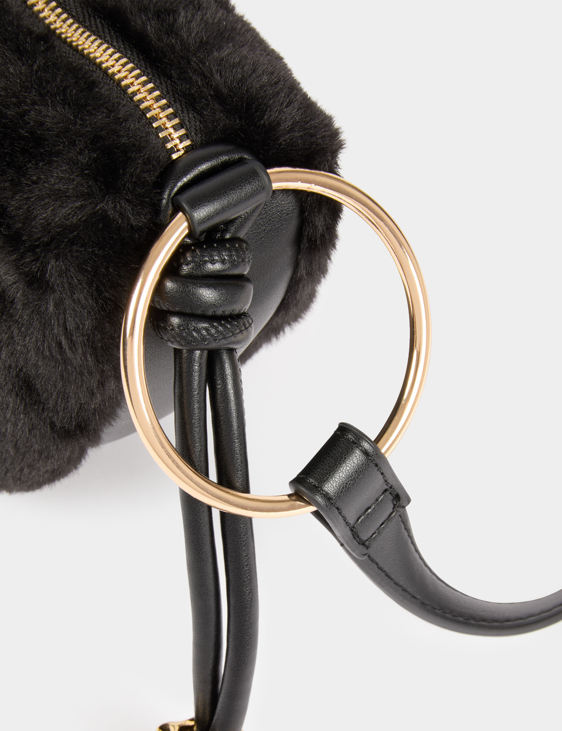 Halbmond-Tasche schwarz damen