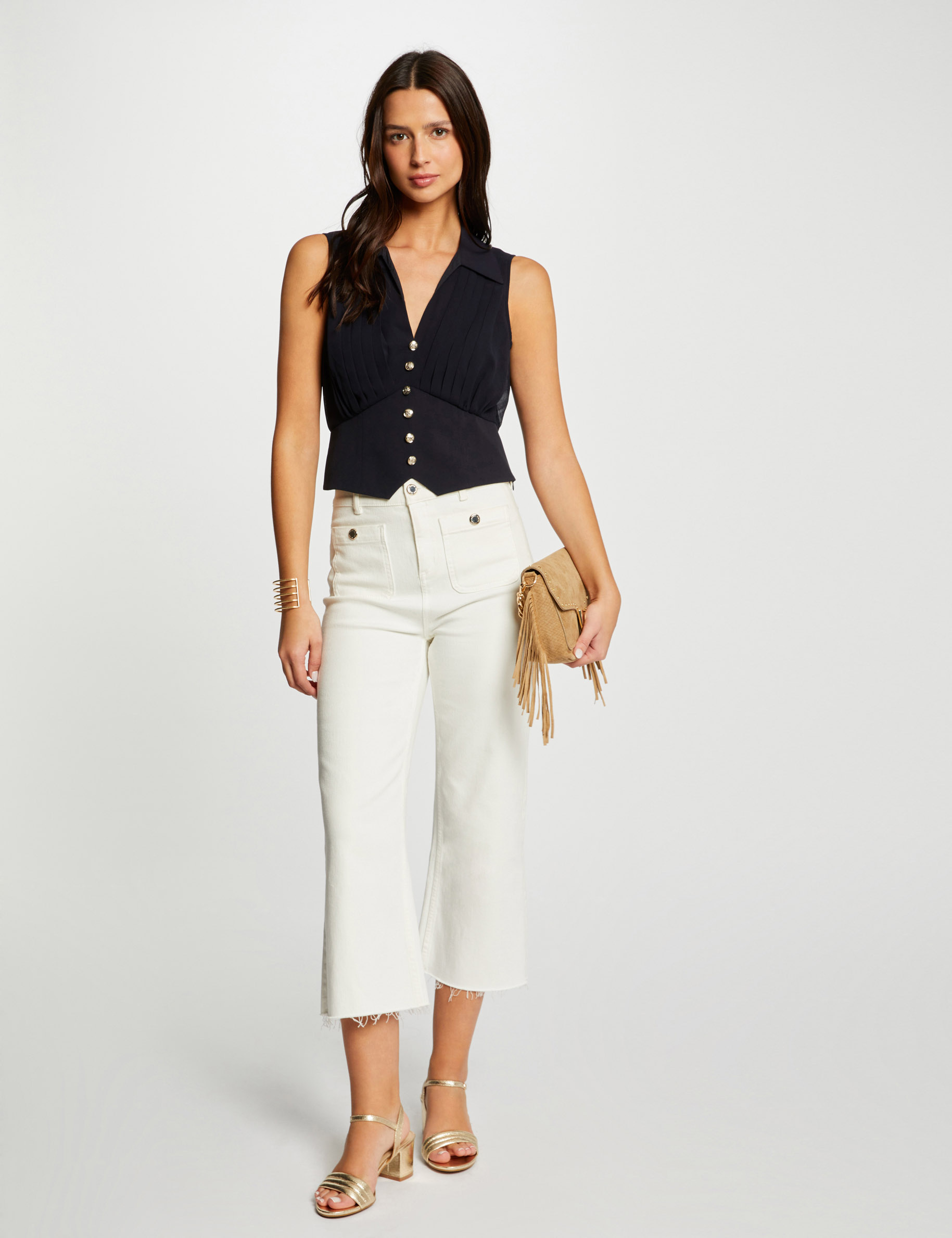 Top plissé femme best sale