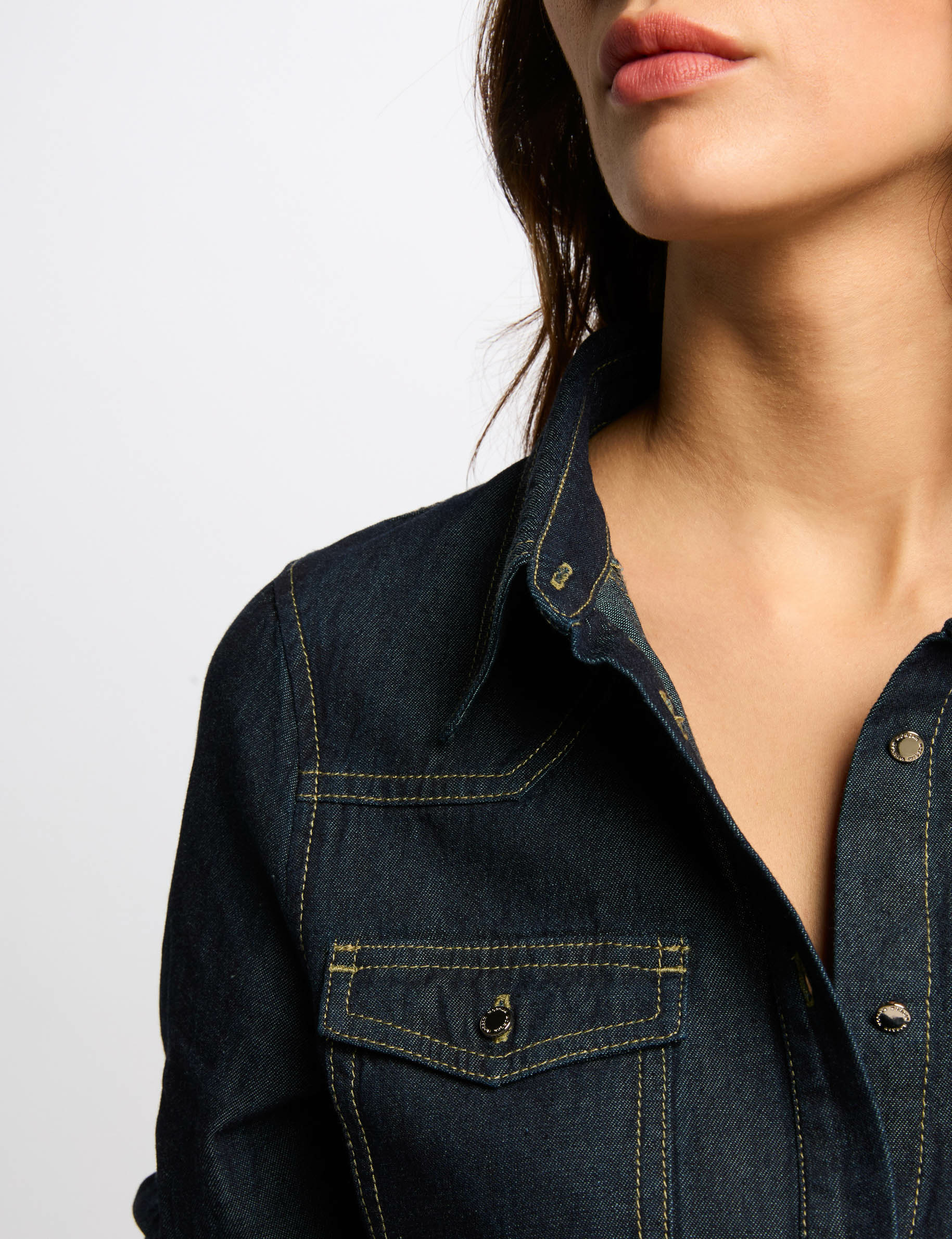 chemise manches longues denim brut femme Chemise manches longues denim brut femme