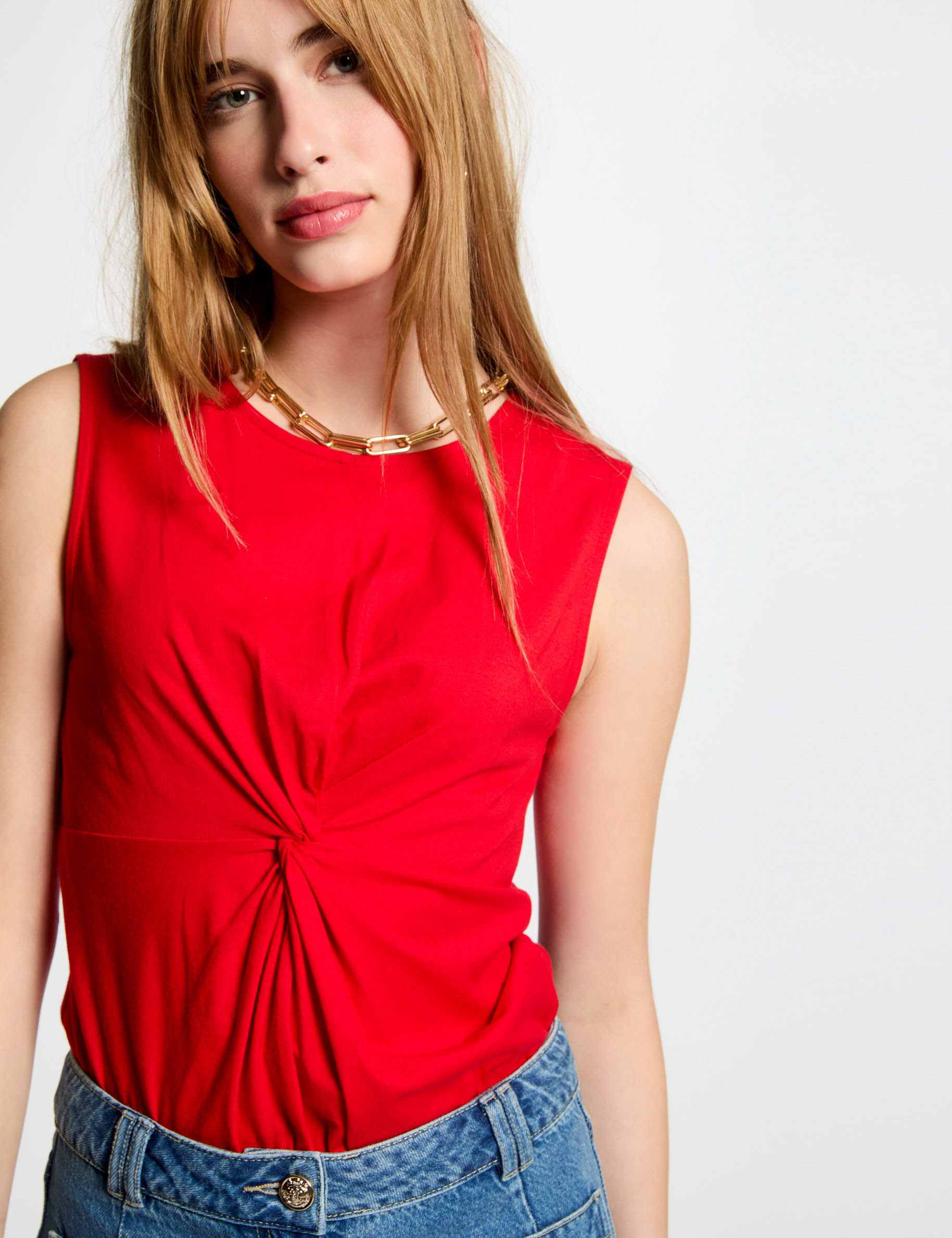 armelloses t shirt rot damen Ärmelloses T-shirt rot damen