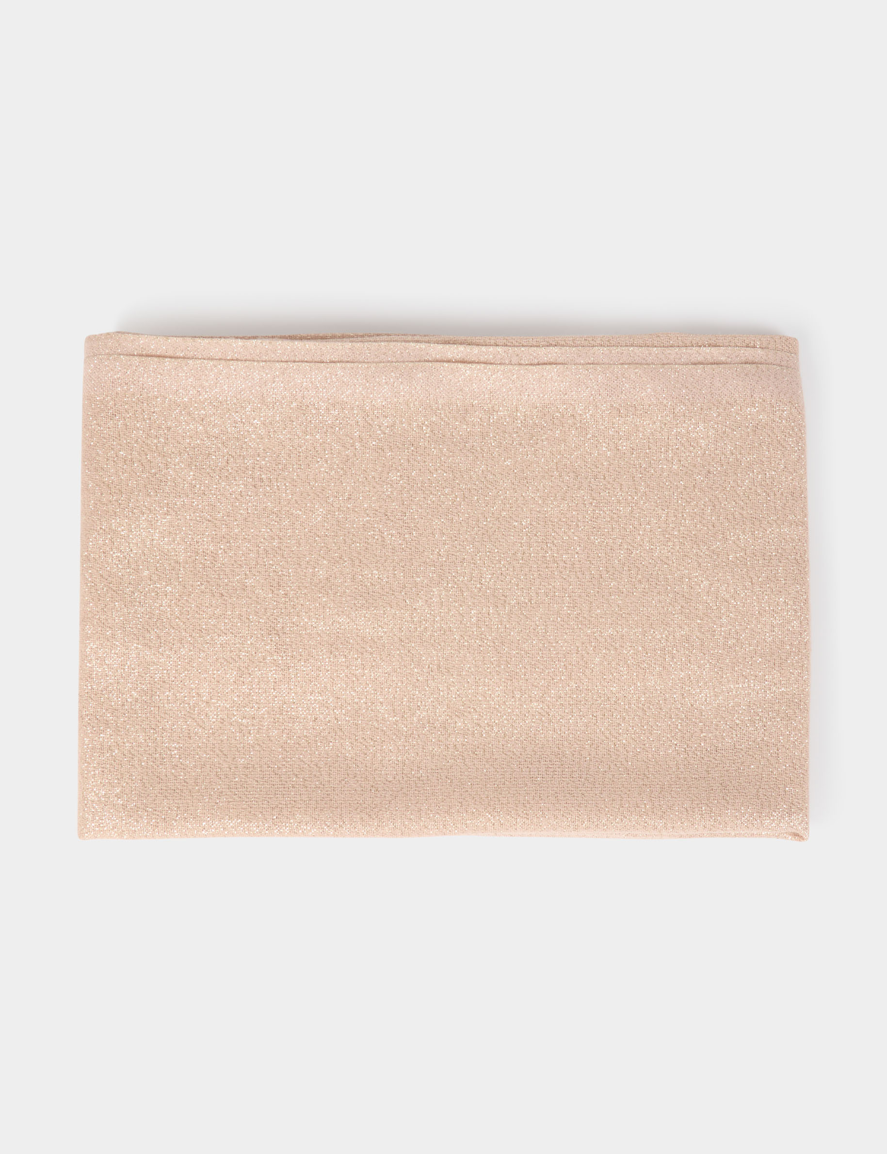 schal mit metallisierten faden beige damen Schal mit metallisierten Fäden beige damen