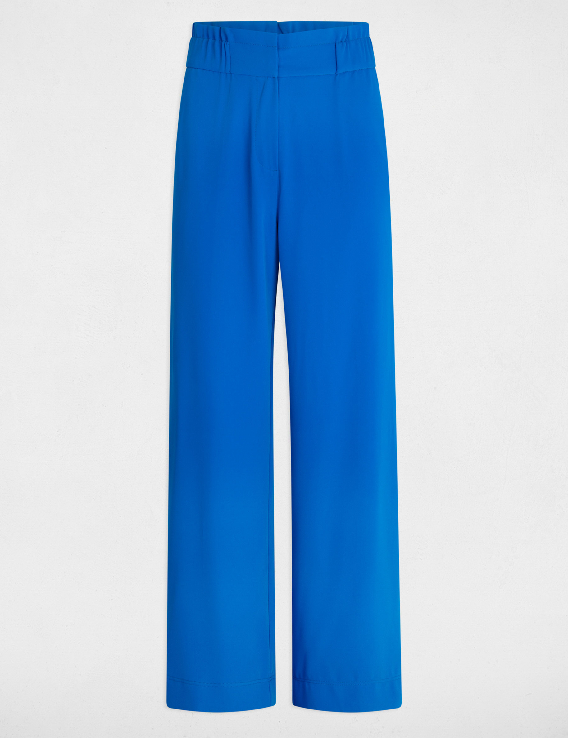 pantalon large a fronces bleu electrique femme Pantalon large à fronces bleu electrique femme