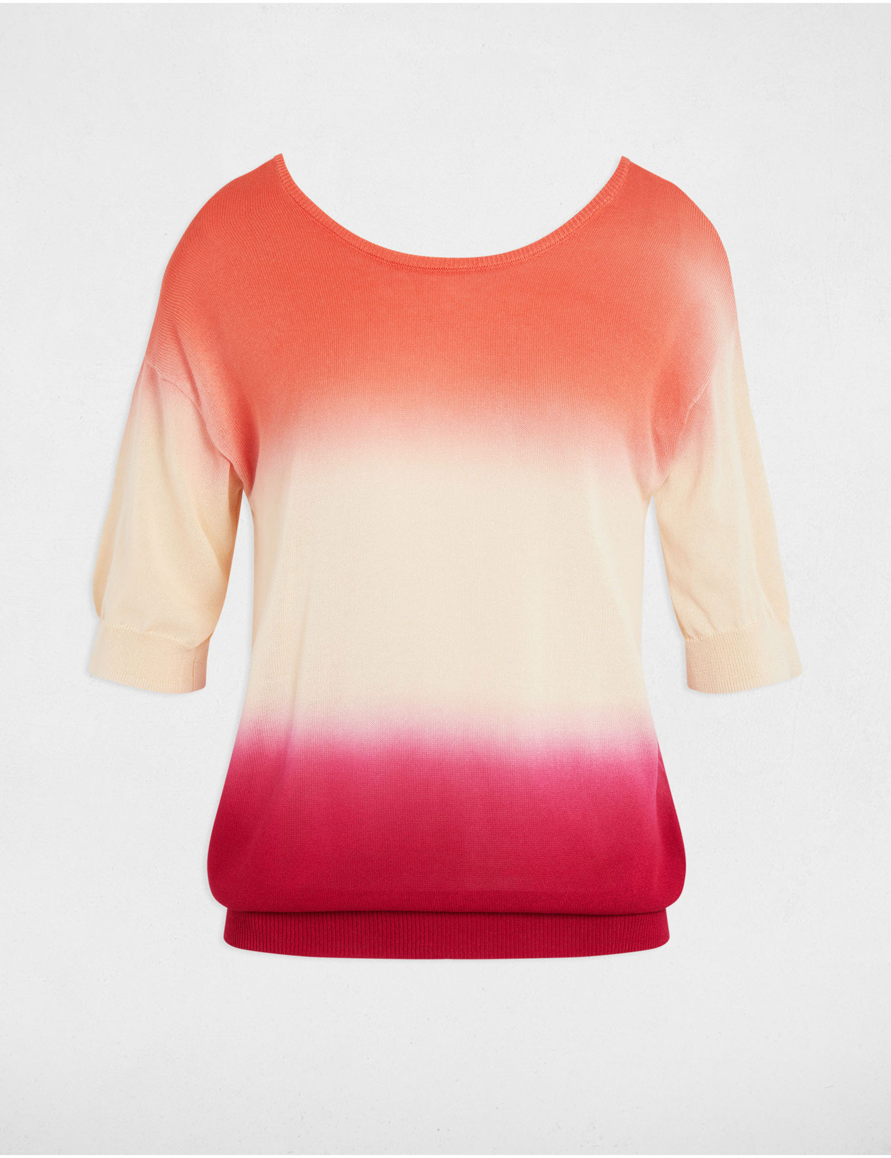 pull manches 34 imprime multicolore femme Pull manches 3/4 imprimé multicolore femme