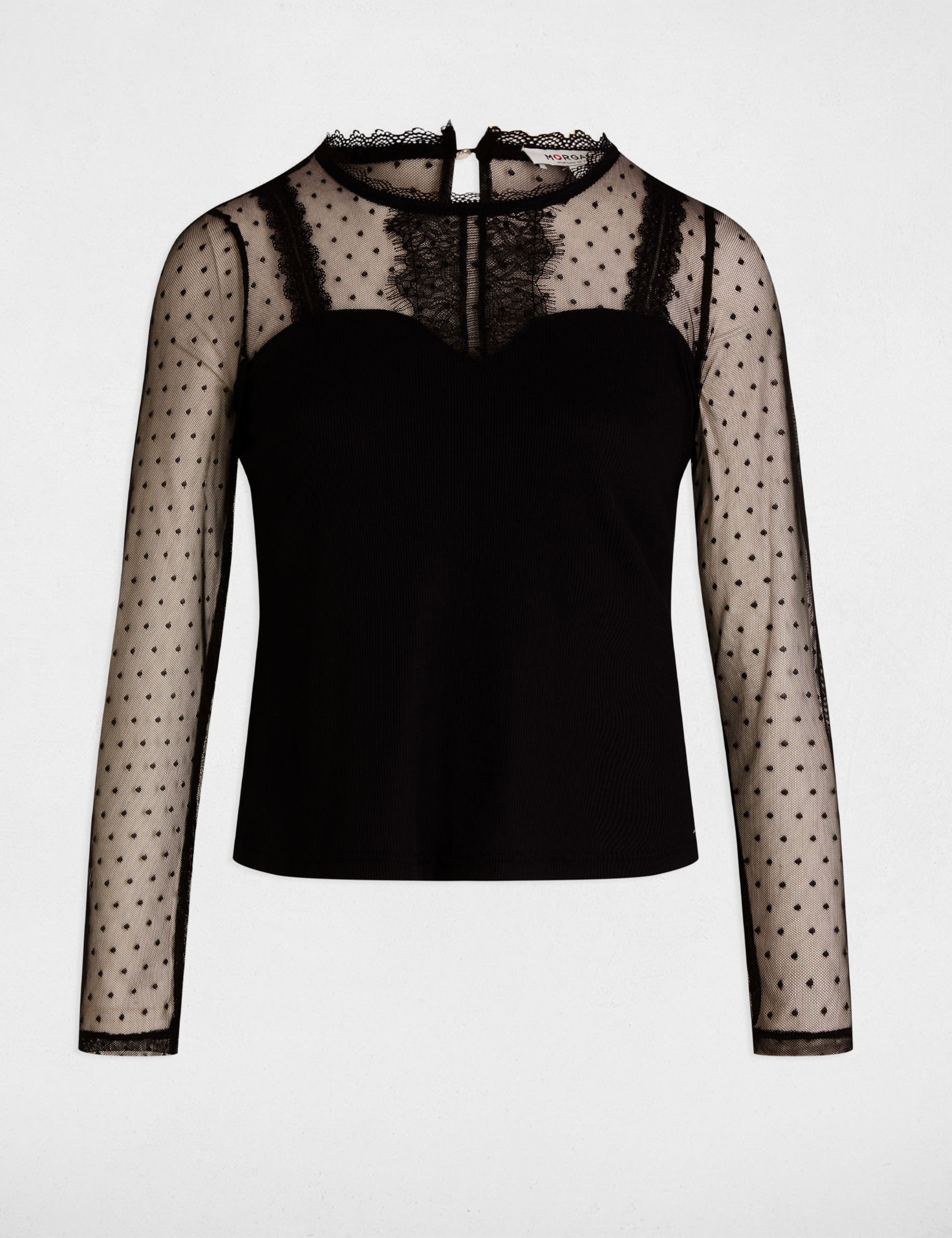 T-shirt manches longues noir femme