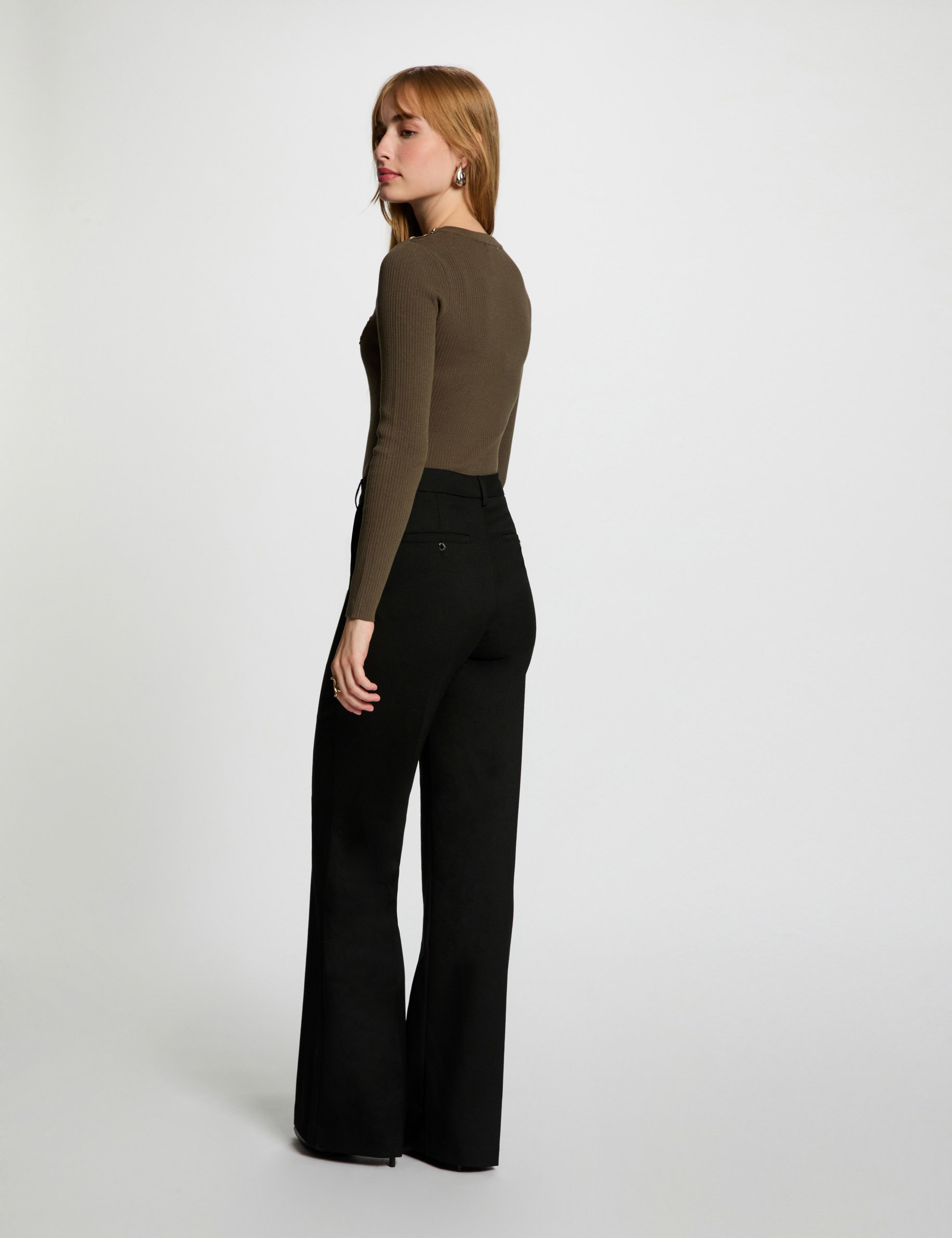 pullover mit rundhalsausschnitt khakigrun damen Pullover mit Rundhalsausschnitt khakigrün damen