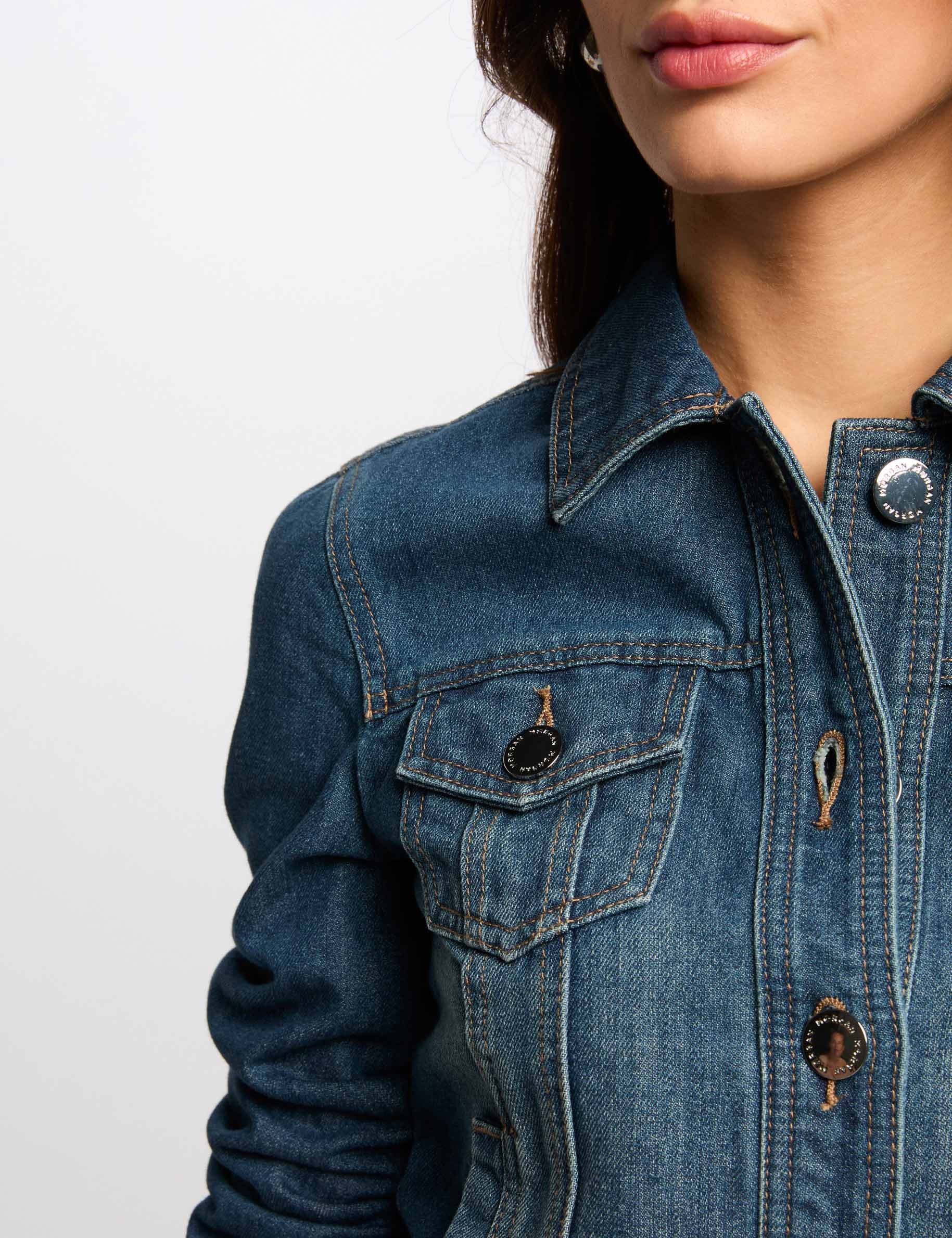 veste courte en jean denim stone femme Veste courte en jean denim stone femme