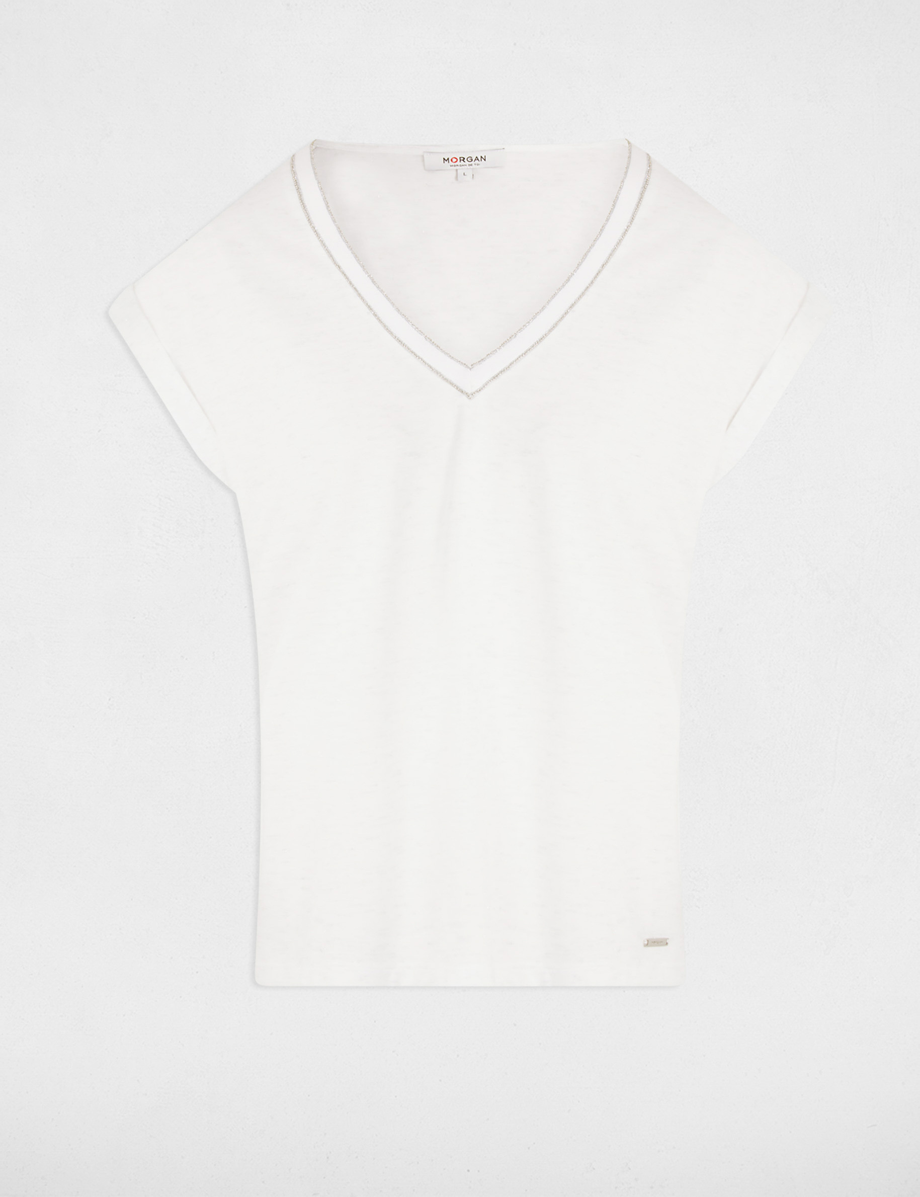 kurzarm t shirt elfenbein damen Kurzarm-T-Shirt elfenbein damen