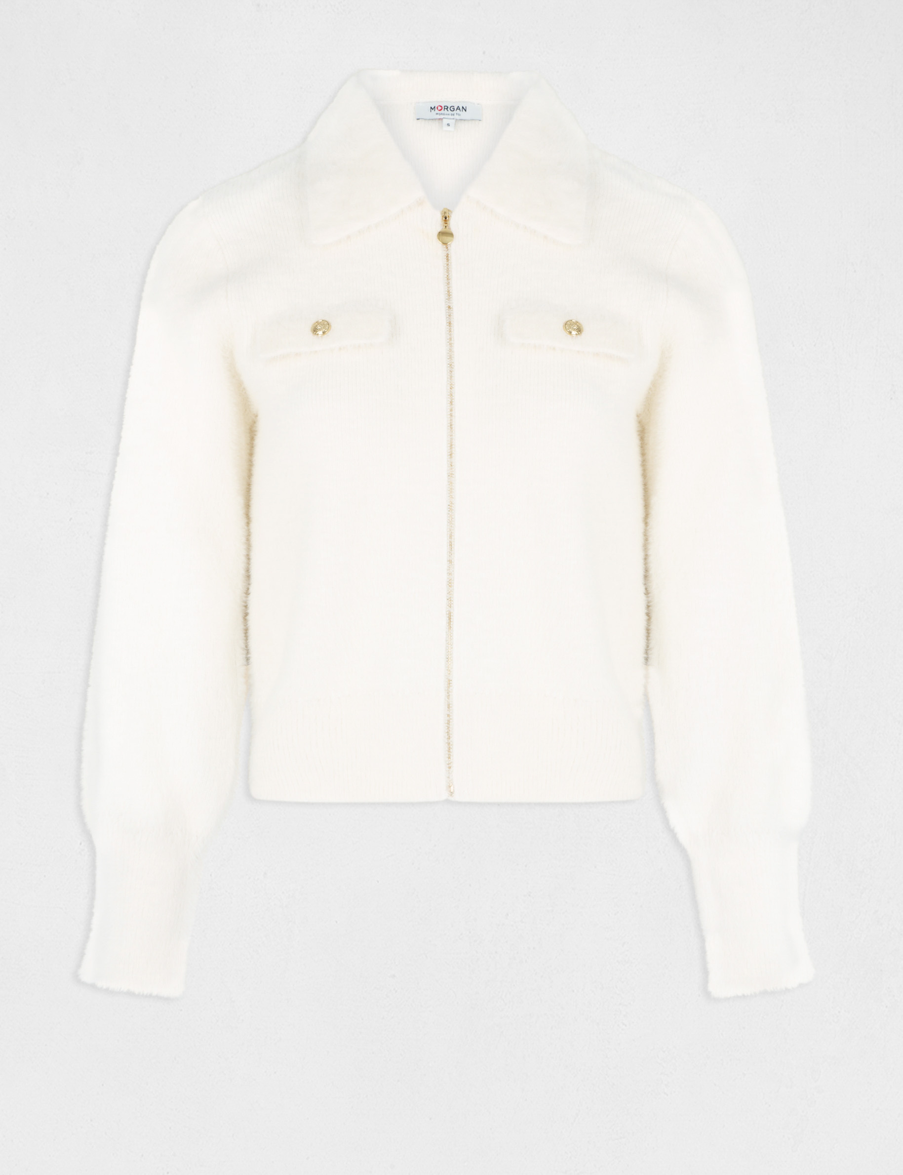 langarm strickjacke mit reverskragen elfenbein damen Langarm Strickjacke mit Reverskragen elfenbein damen