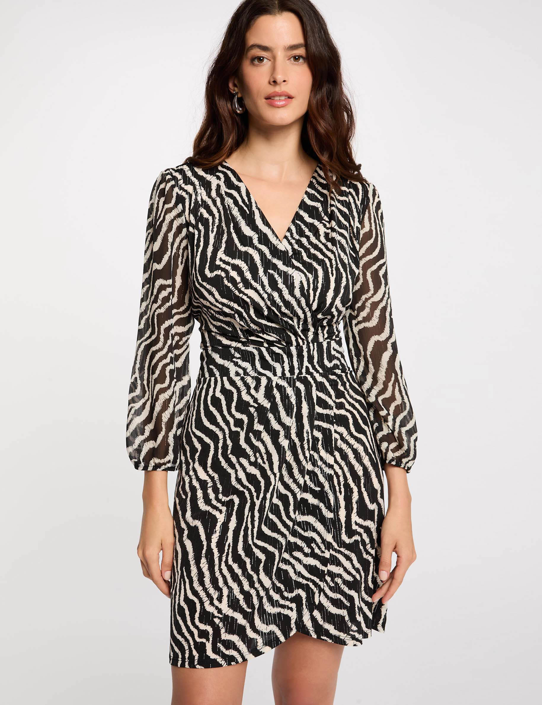 robe portefeuille imprimee multicolore femme Robe portefeuille imprimée multicolore femme