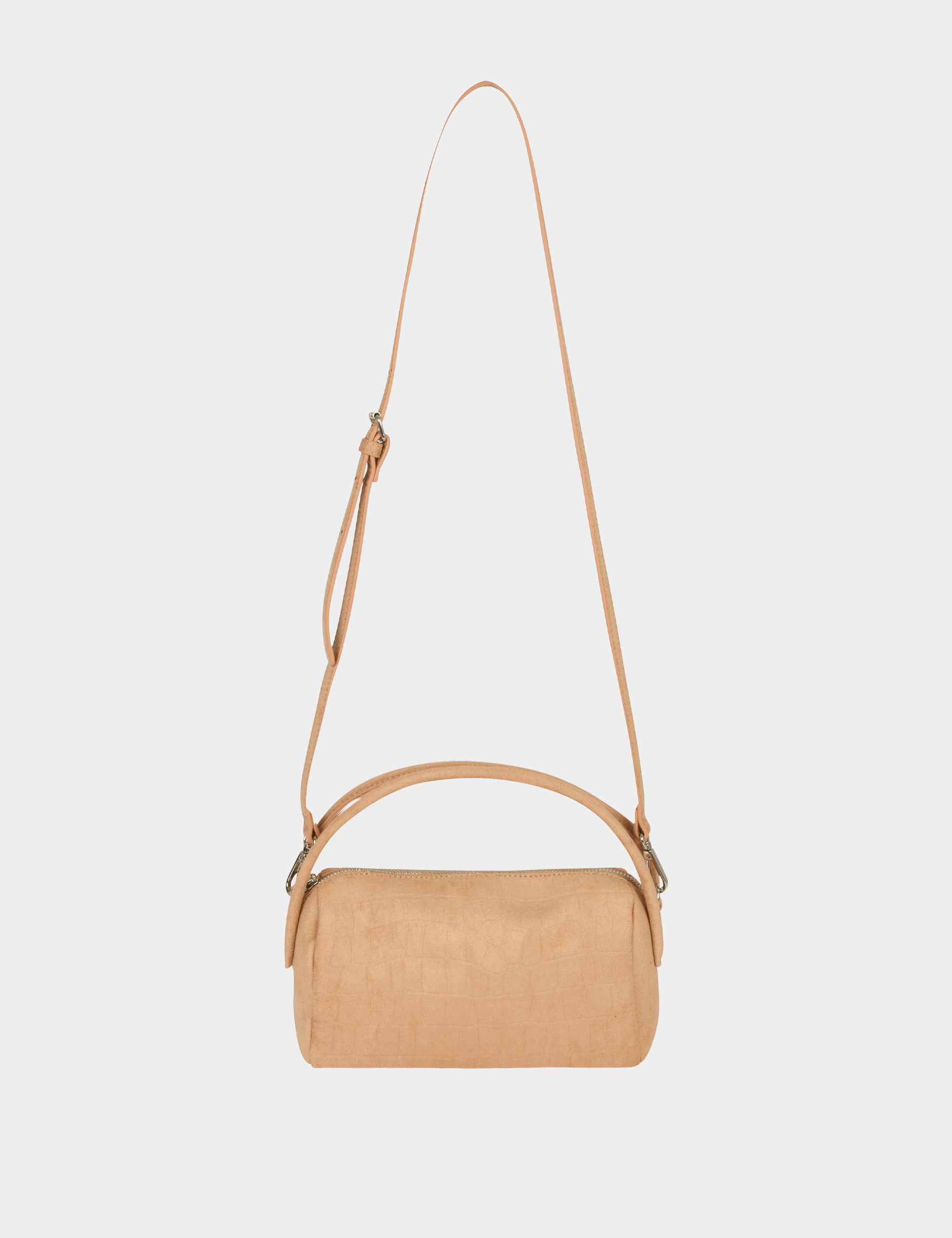 Umh&auml;ngetasche aus Kunstleder beige damen