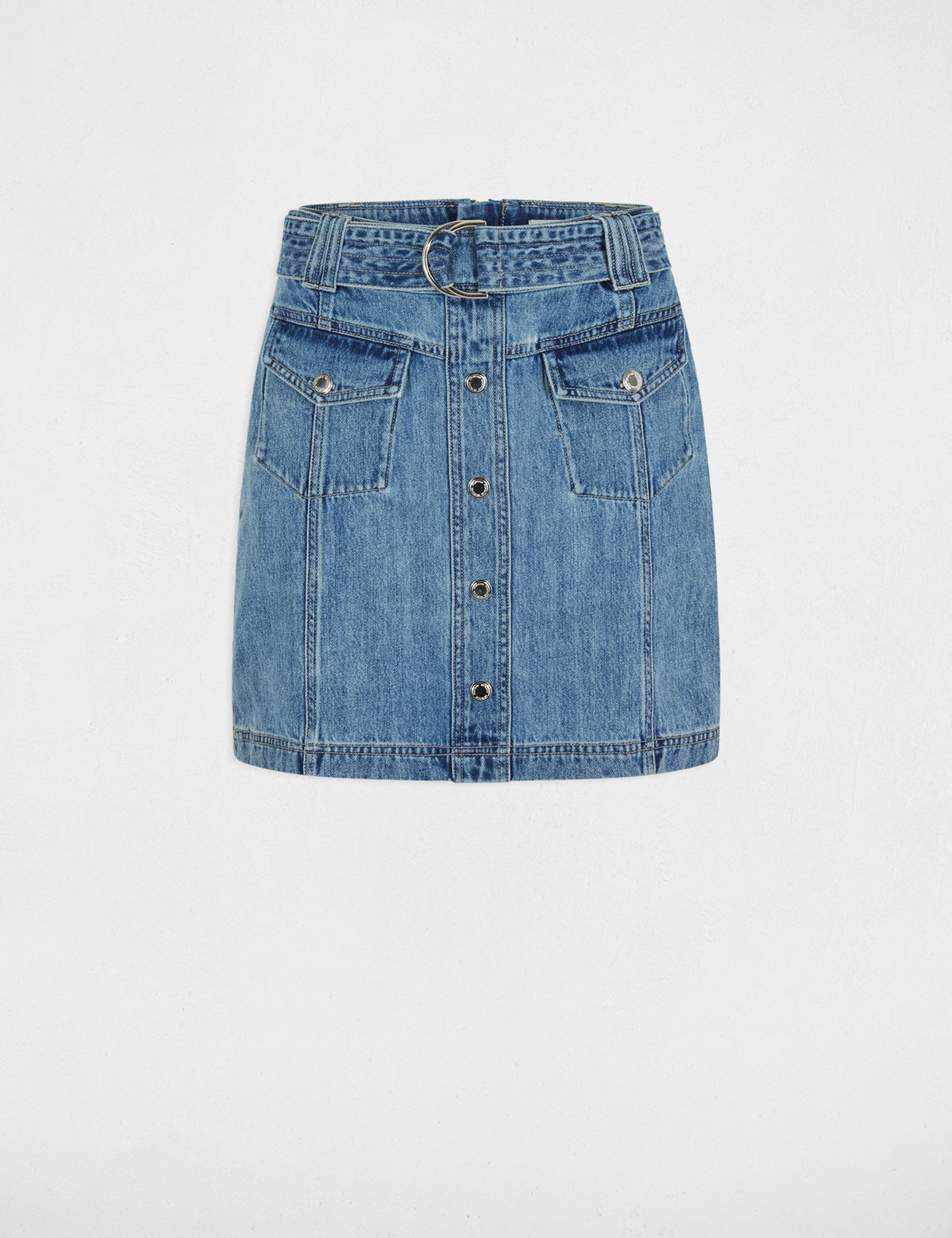 jupe courte en jean denim stone femme Jupe courte en jean denim stone femme