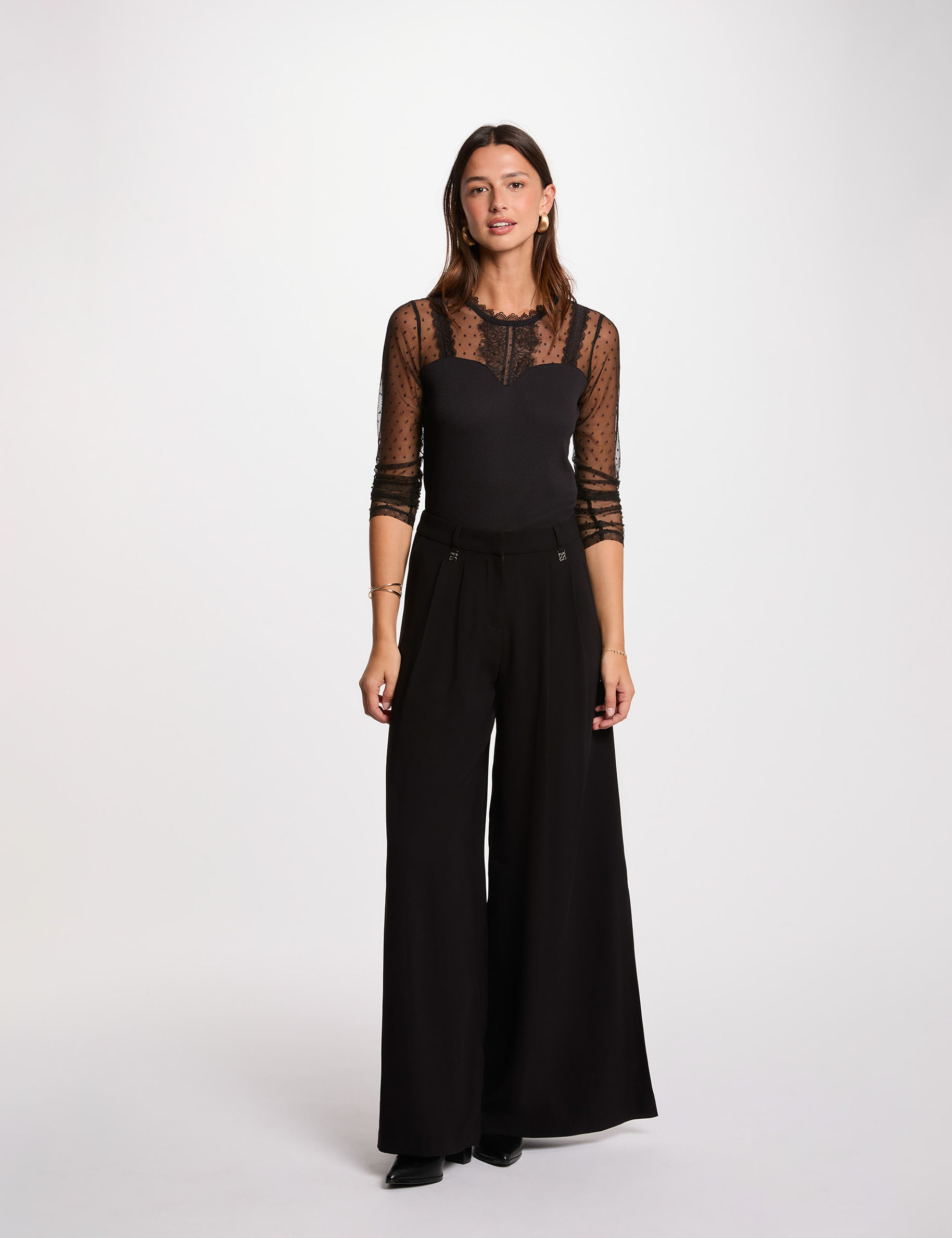 T-shirt manches longues noir femme