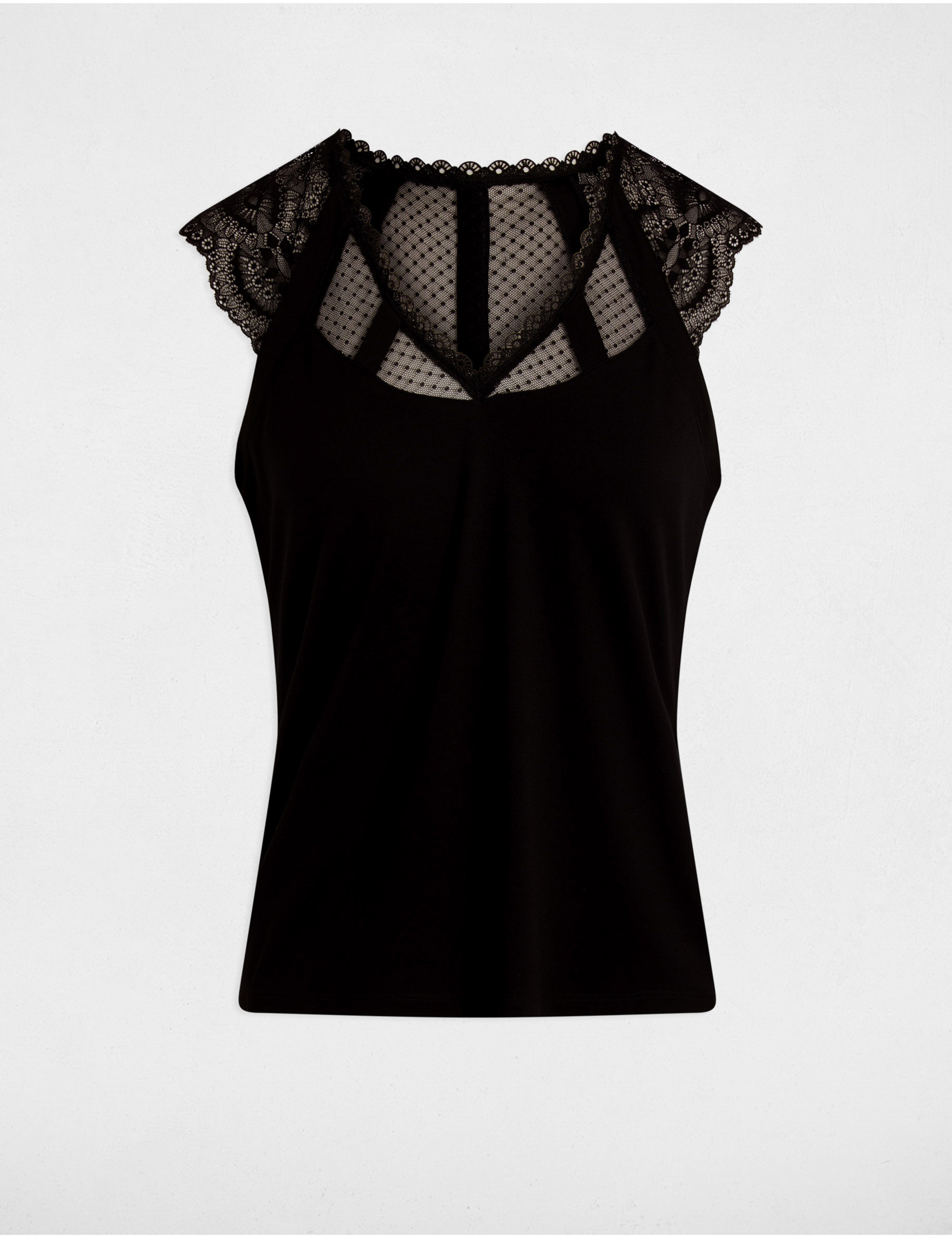 t shirt manches courtes noir femme T-shirt manches courtes noir femme