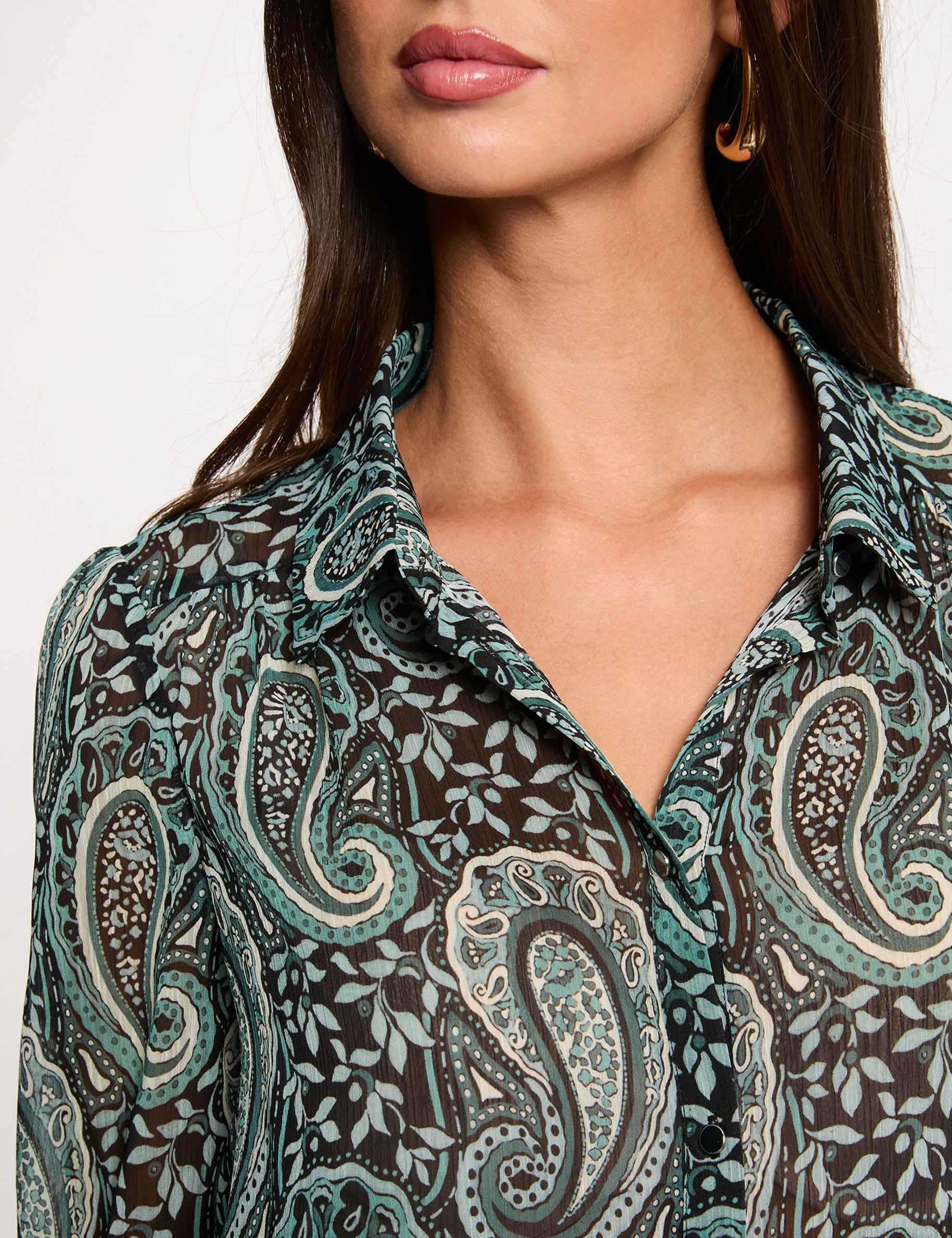 Flie&szlig;endes Hemd mit Print mehrfarbig damen