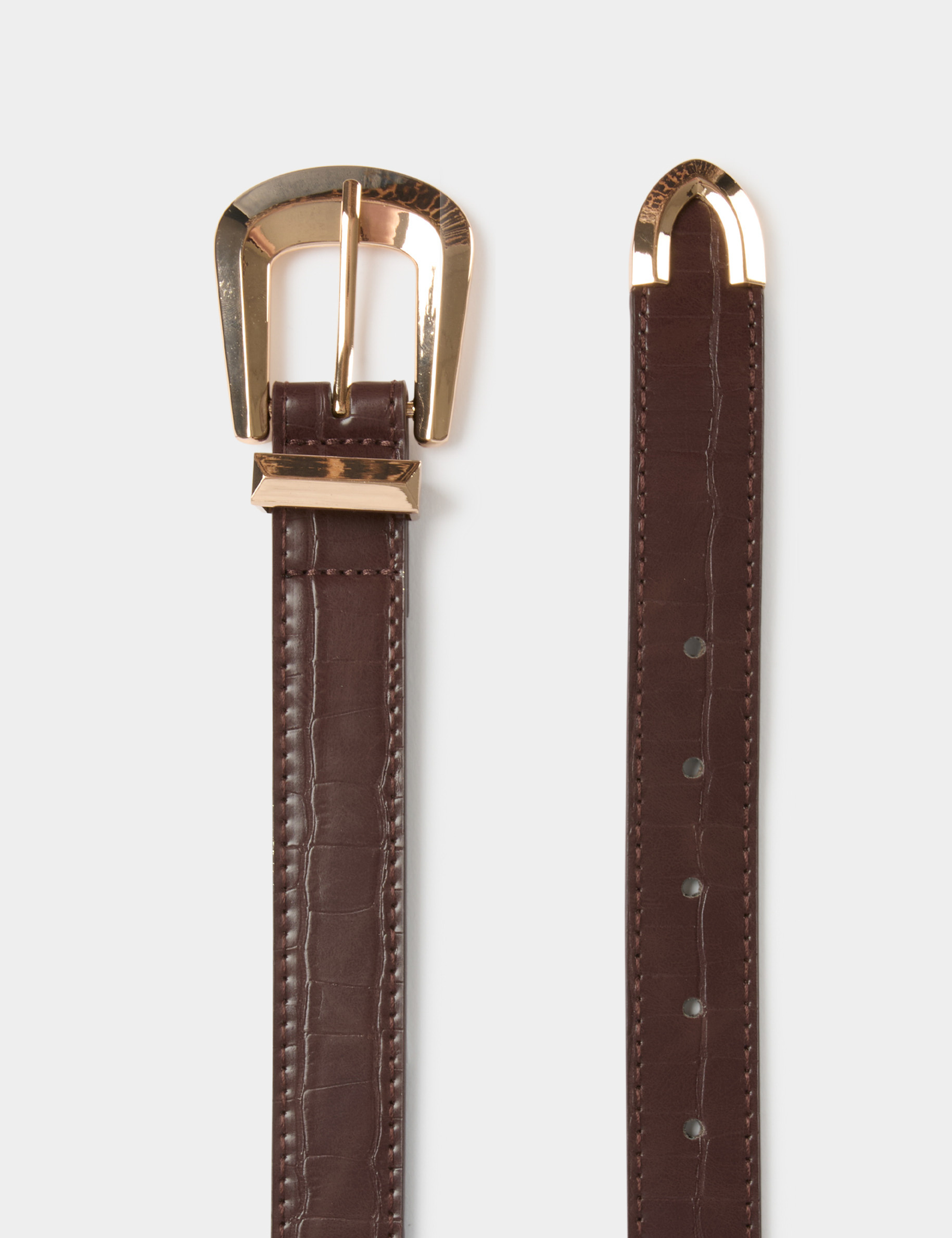 Krokog&uuml;rtel bordeaux damen