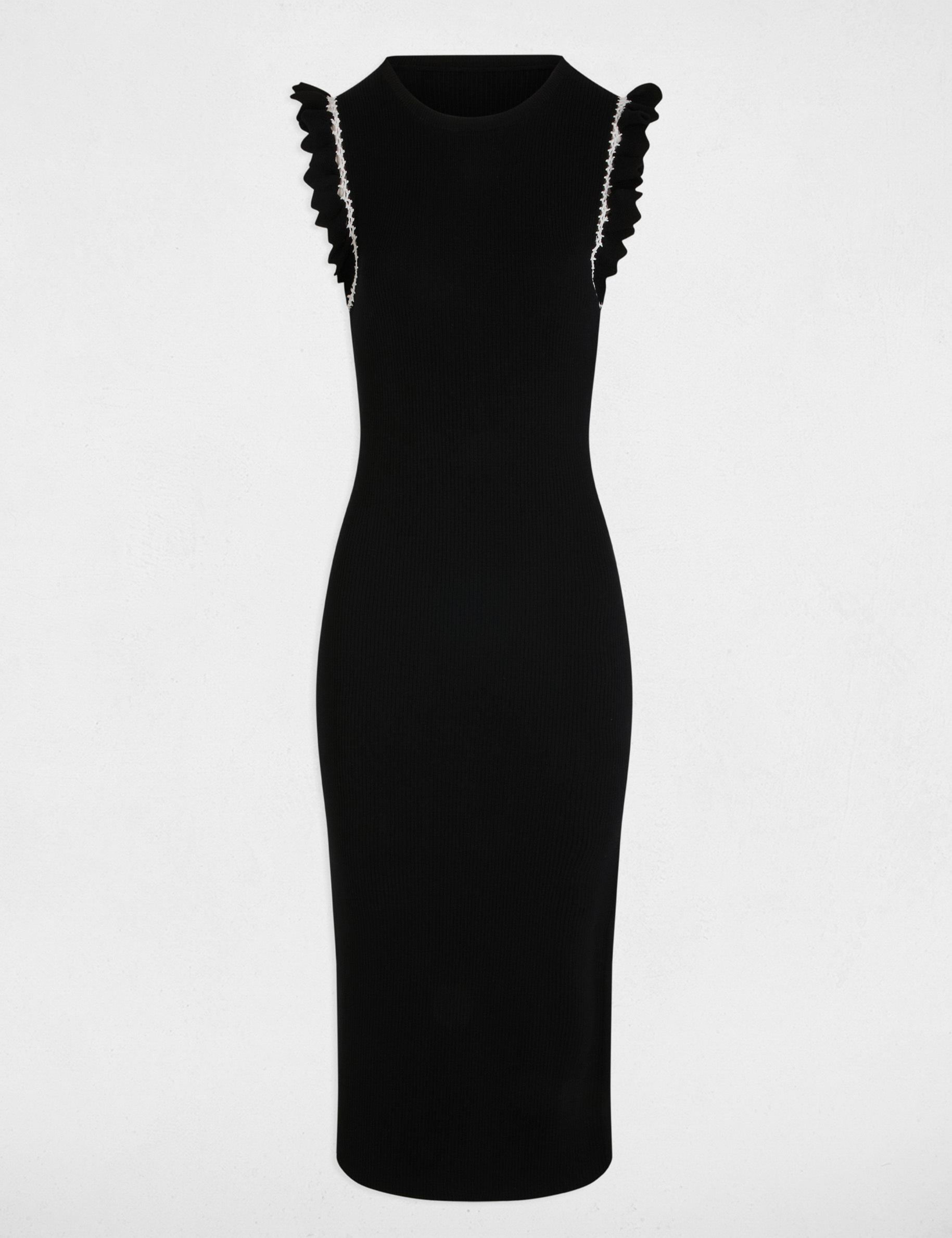 robe tricot ajustee noir femme Robe tricot ajustée noir femme
