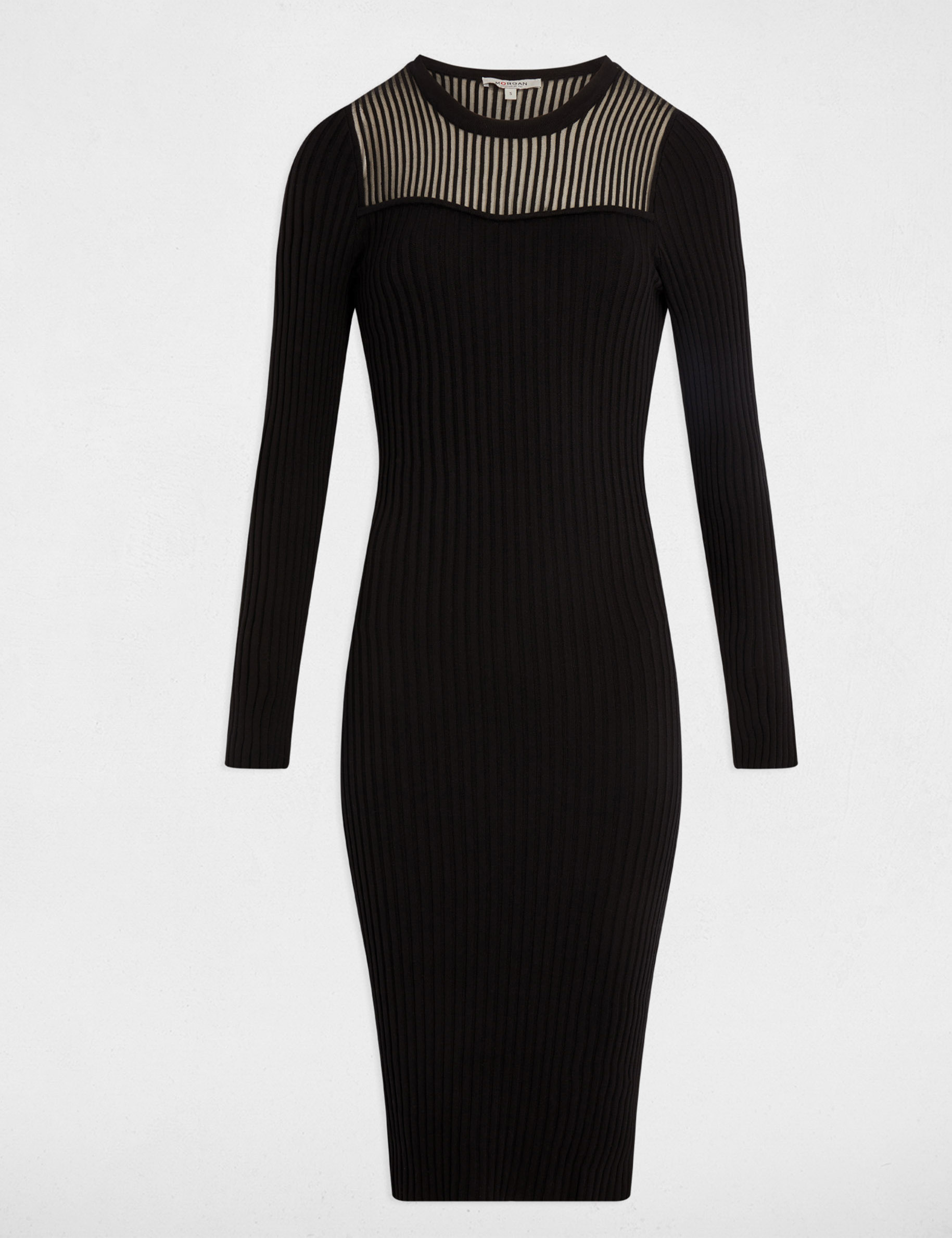 robe longue ajouree noir femme Robe longue ajourée noir femme