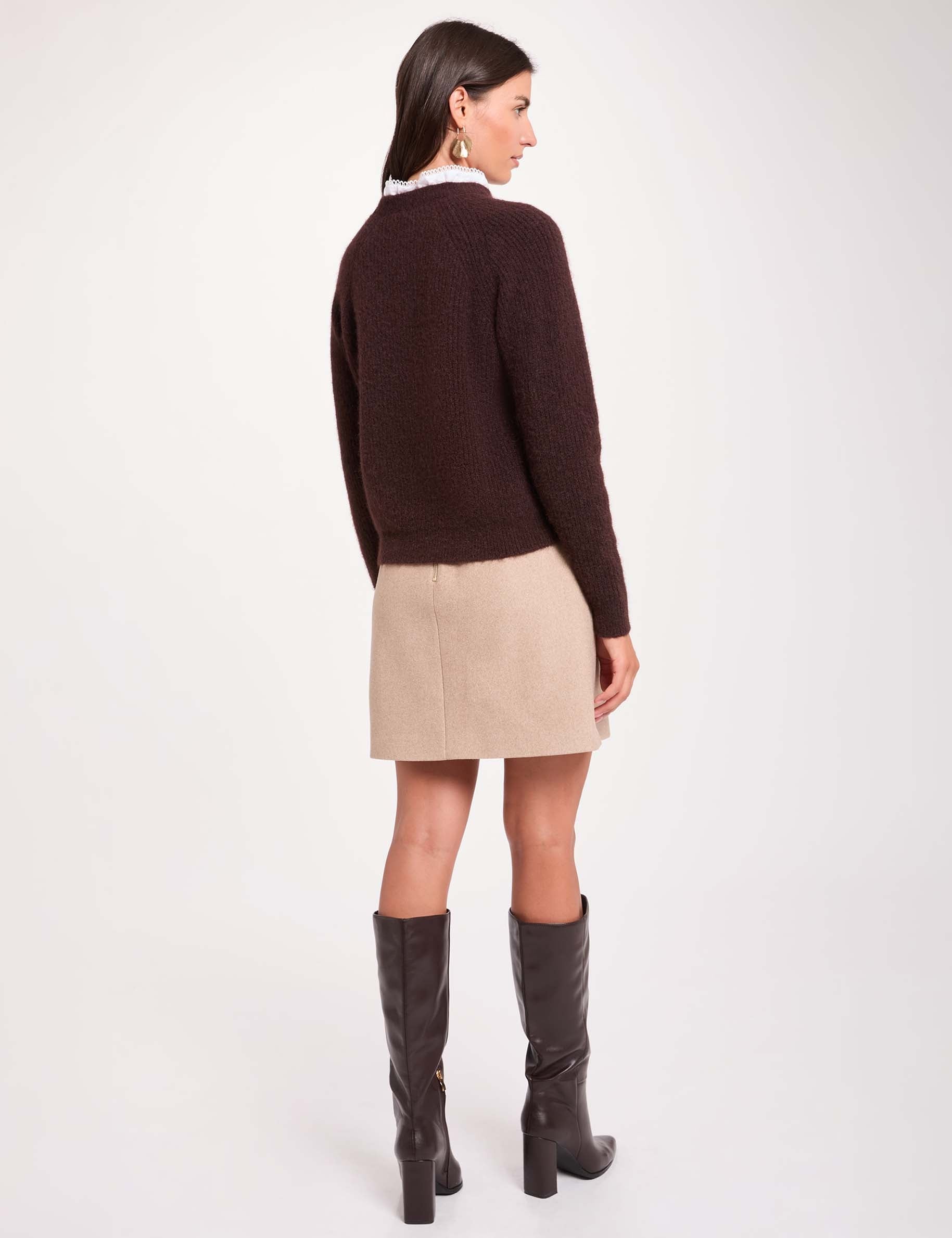 Kurzer Rock mittelbeige damen