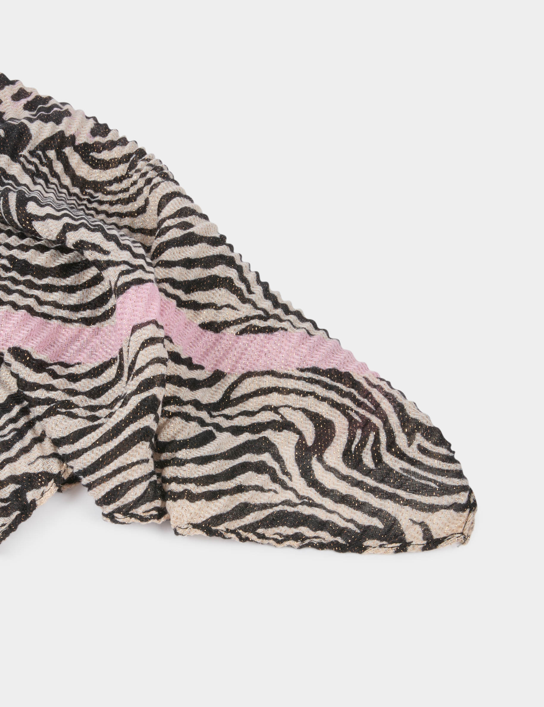 Plissierter metallischer Schal mehrfarbig damen