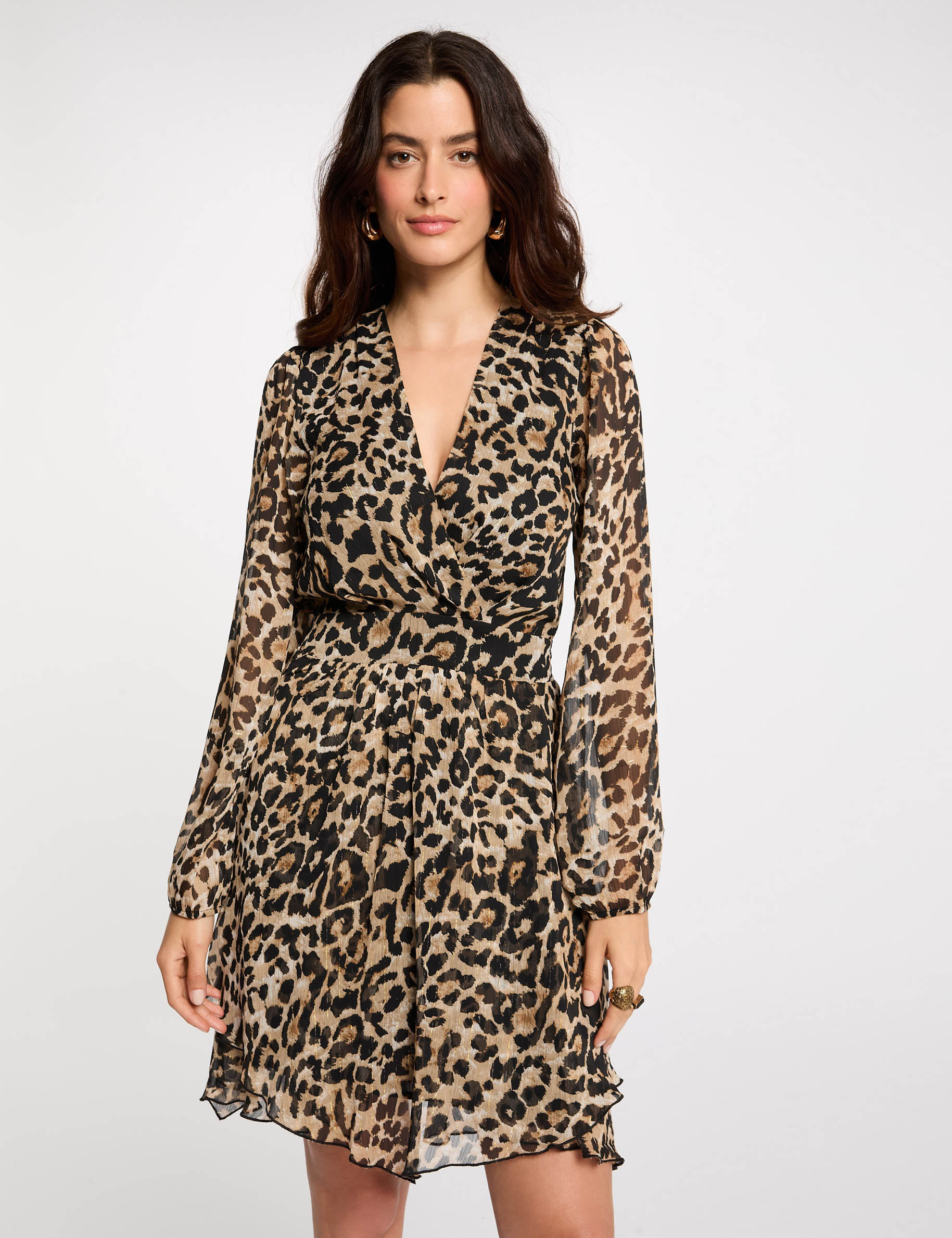 robe courte ajustee imprimee multicolore femme Robe courte ajustée imprimée multicolore femme