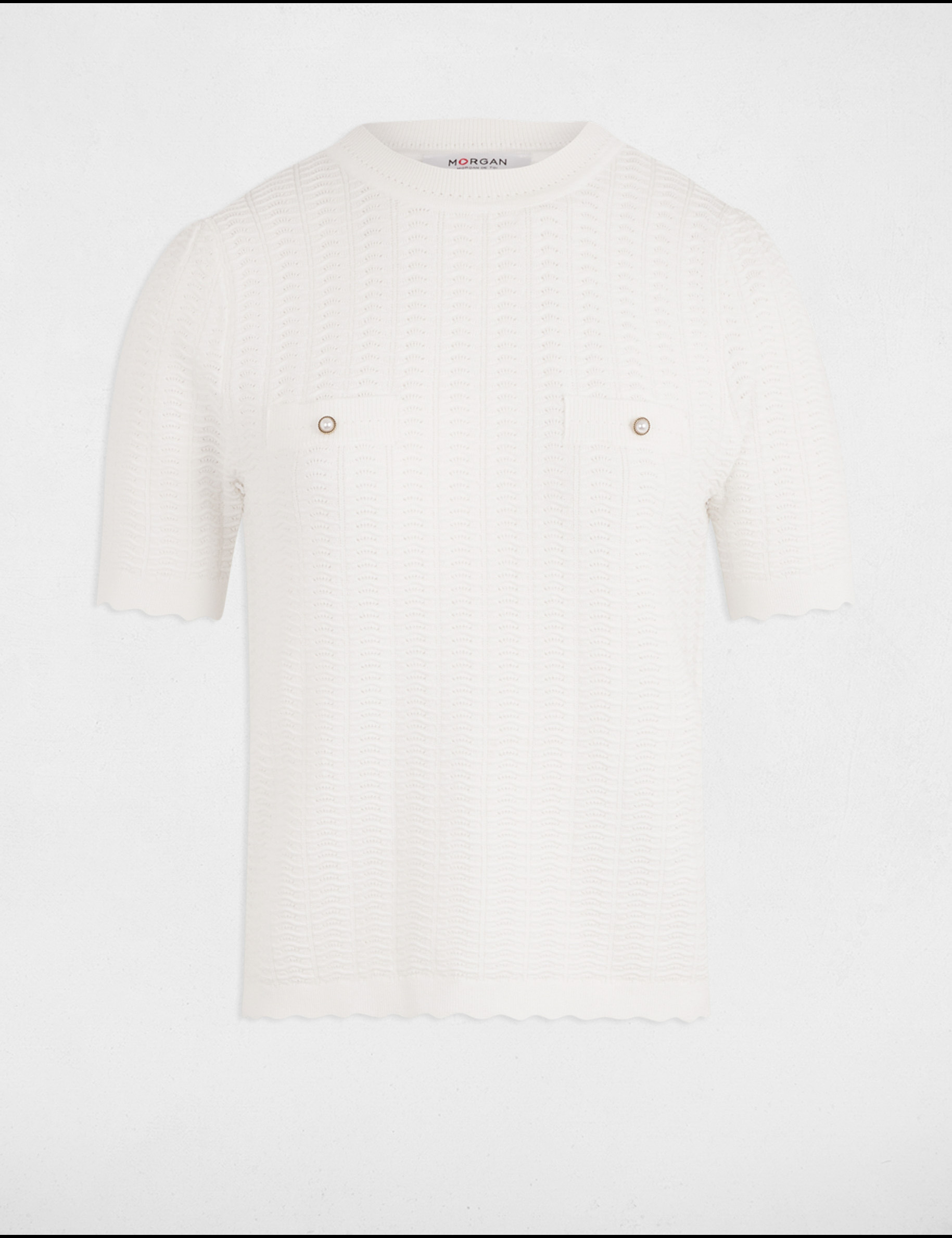 pull manches courtes blanc femme Pull manches courtes blanc femme