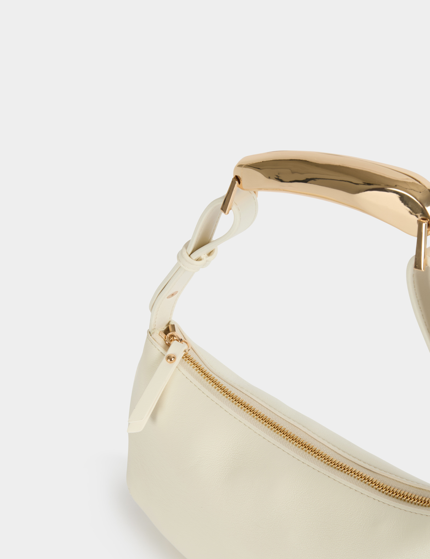 Tasche mit Metallgriff weiss damen