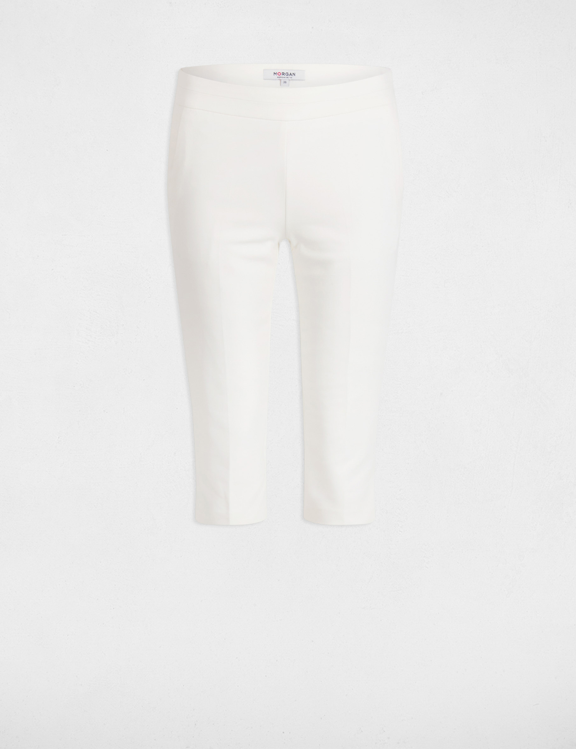 Slim-Fit-Caprihose weiss damen