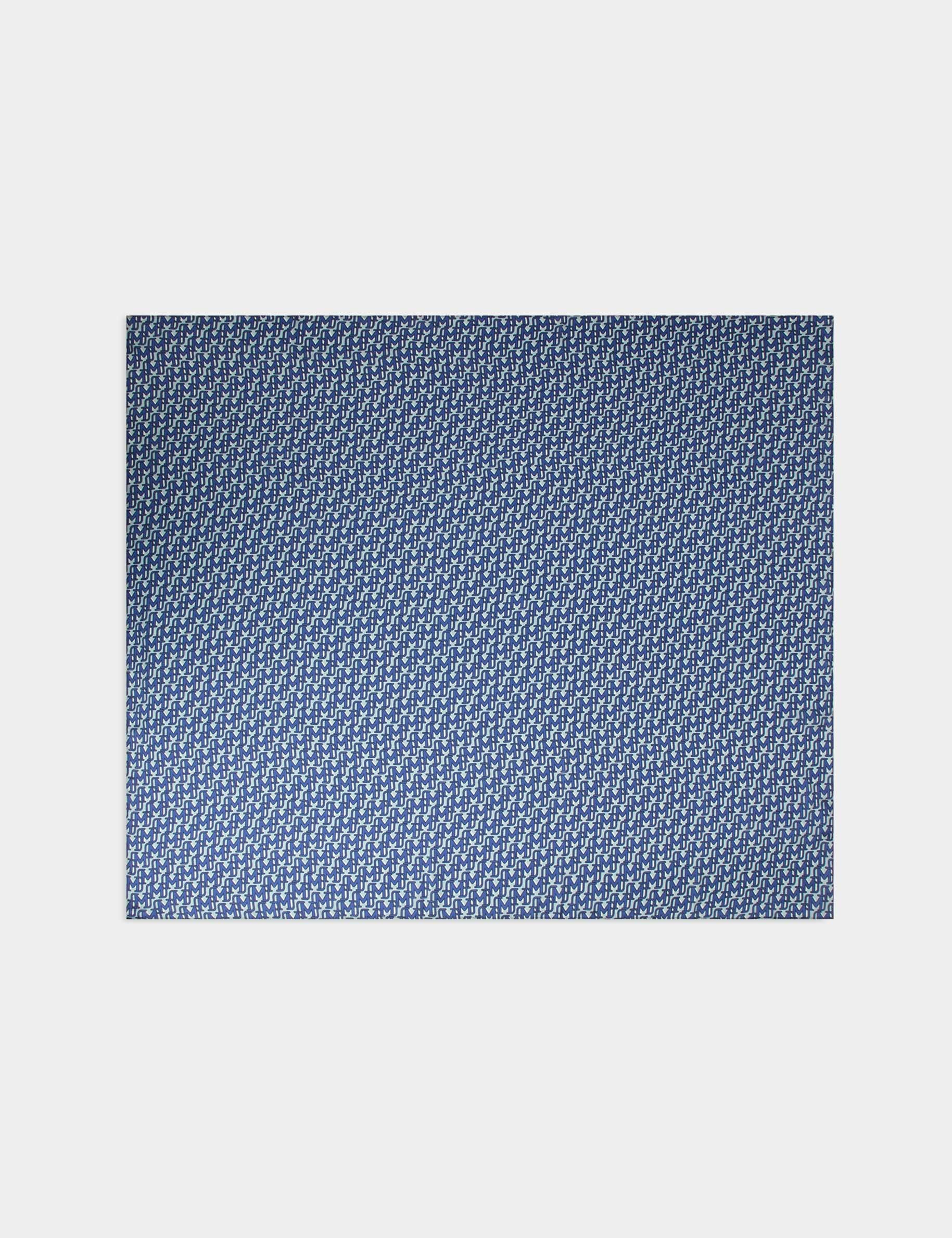 bedruckter satintuch blau damen Bedruckter Satintuch blau damen