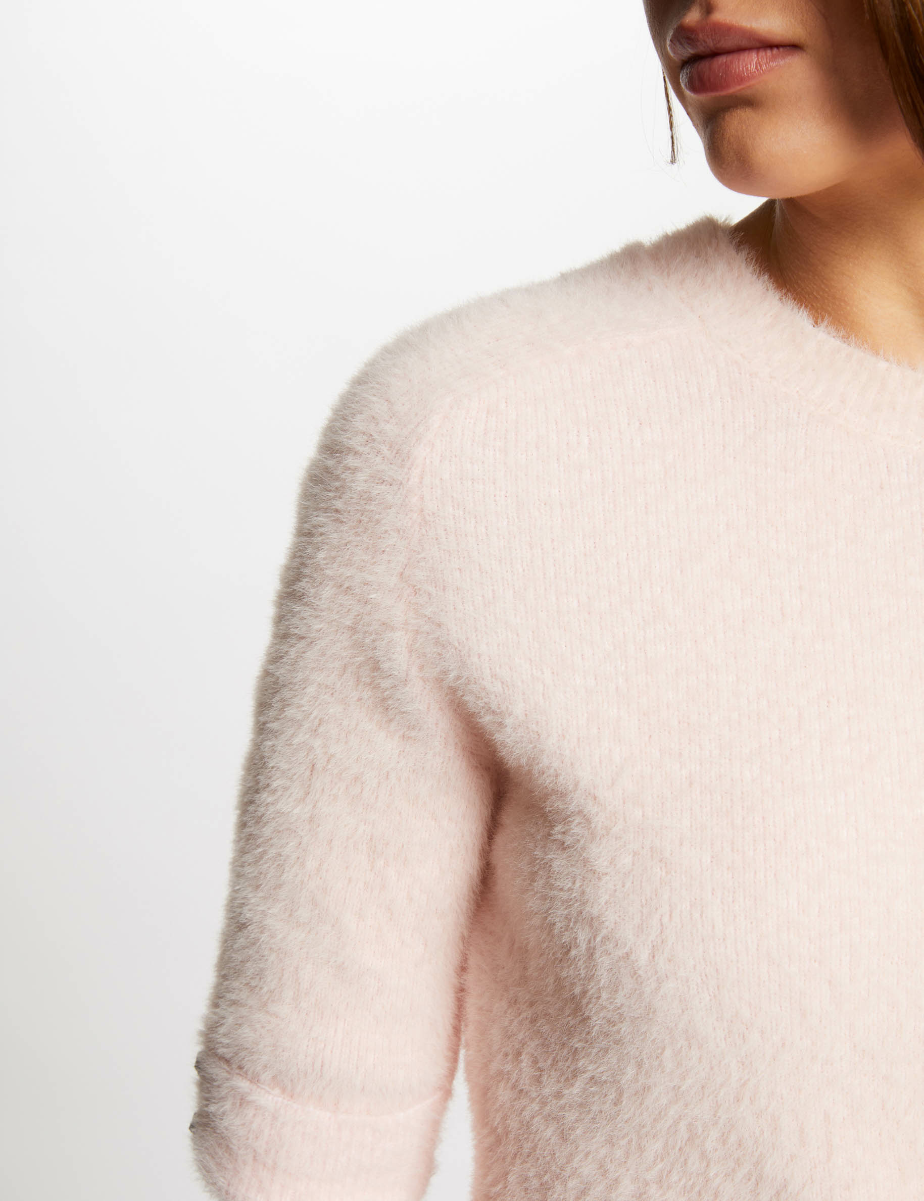 Kurzarm-Pullover rosa damen