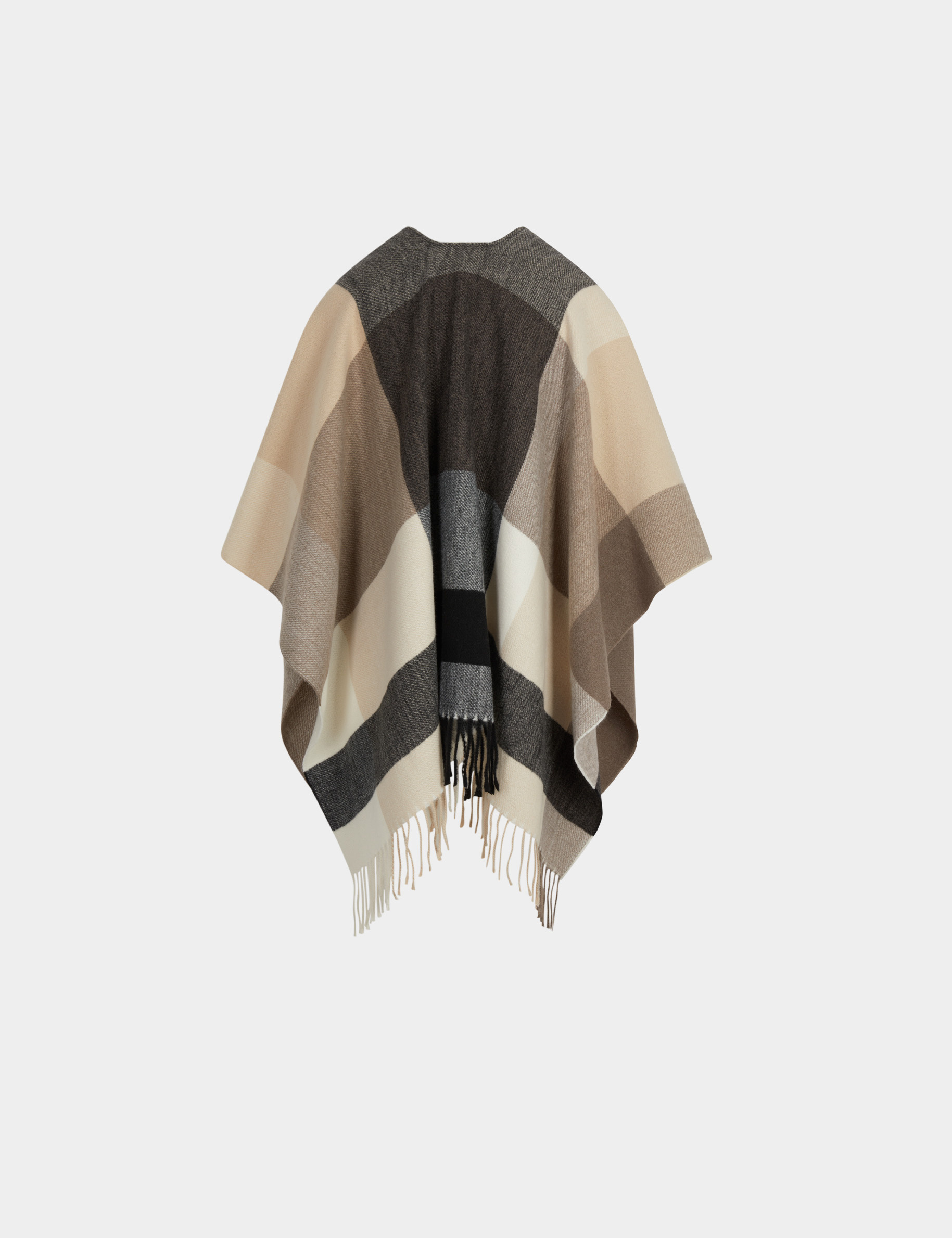 Poncho col ouvert multicolore femme