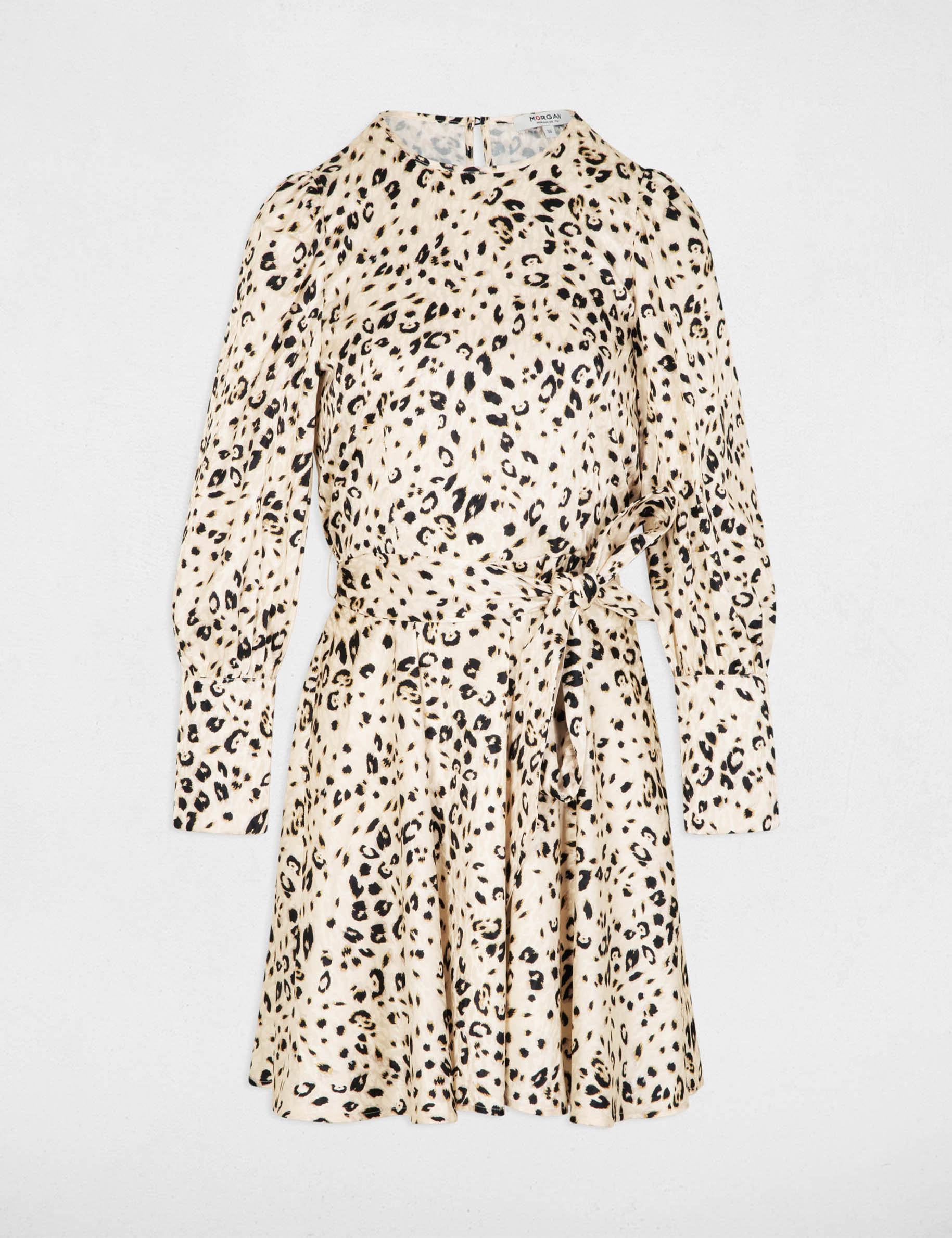 Robe courte satin&eacute;e multicolore femme