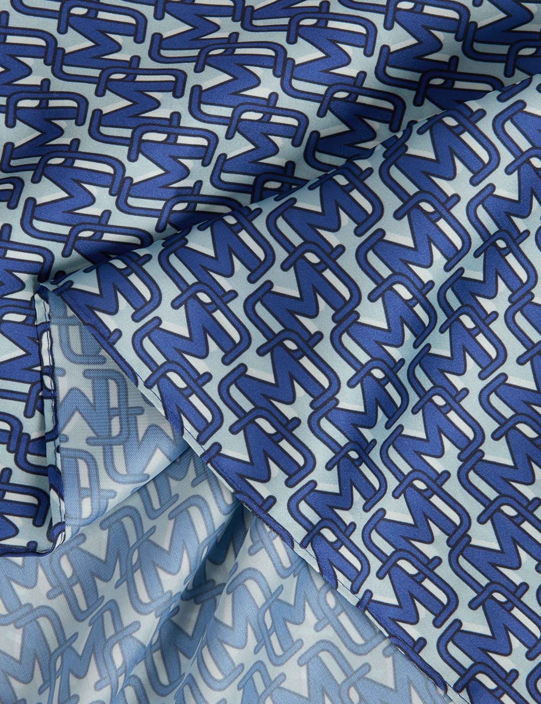 bedruckter satintuch blau damen Bedruckter Satintuch blau damen