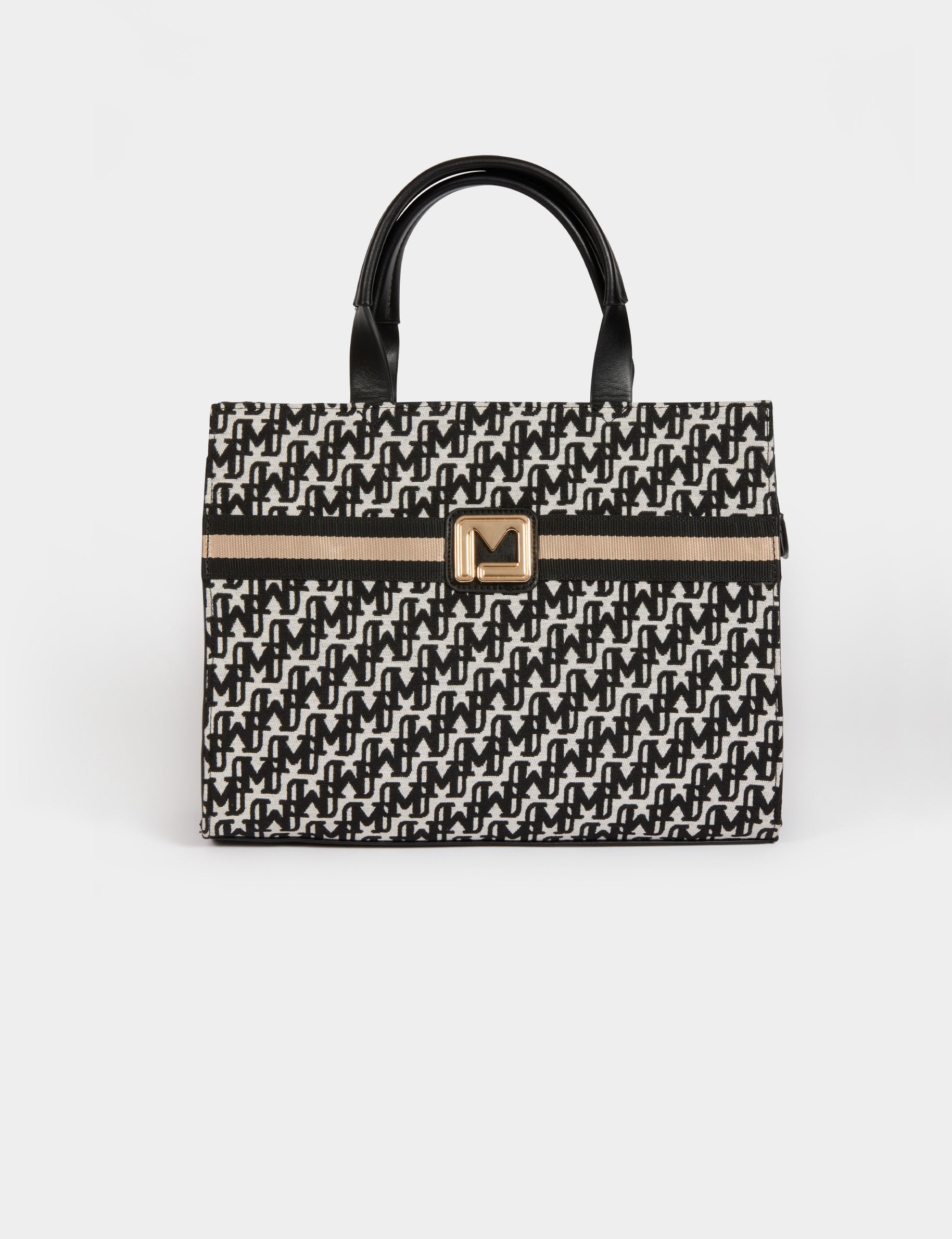 Sac monogramm&eacute; noir femme