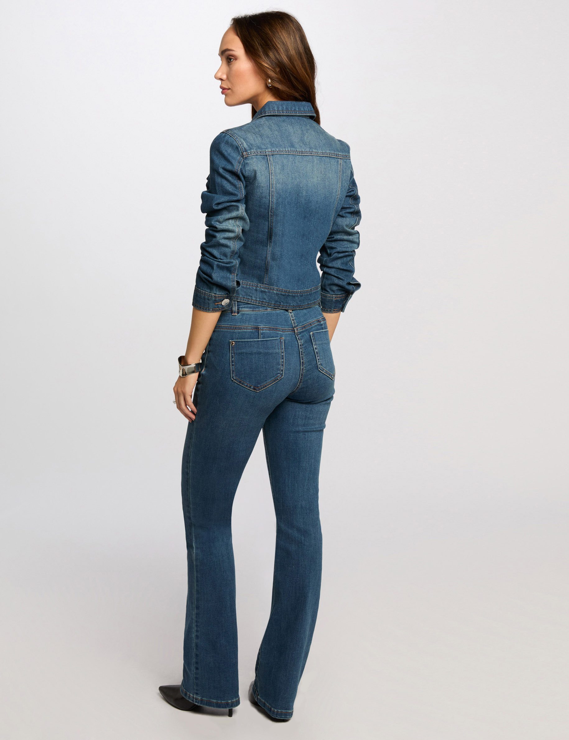 veste courte en jean denim stone femme Veste courte en jean denim stone femme