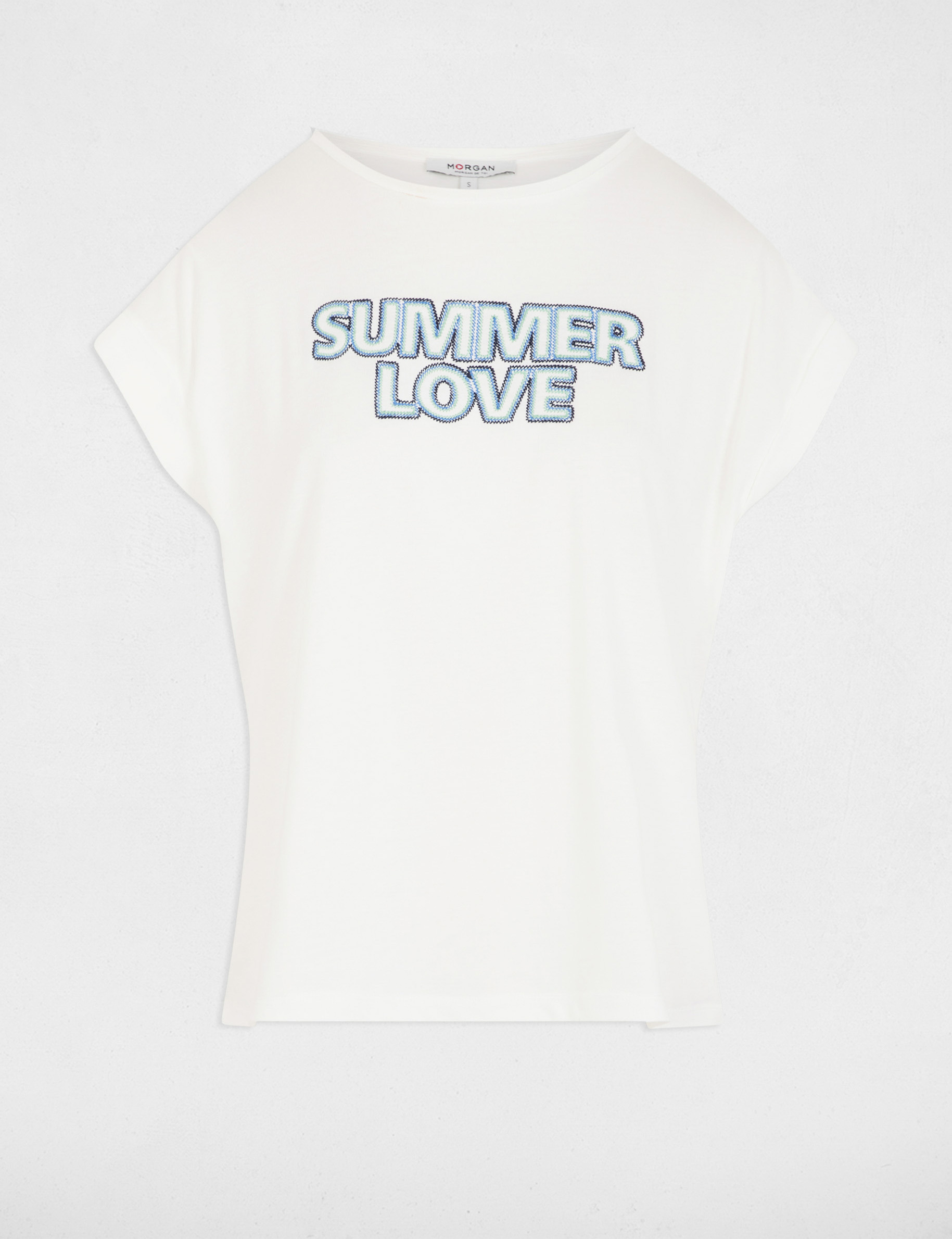 t shirt a inscription blanc femme T-shirt à inscription blanc femme