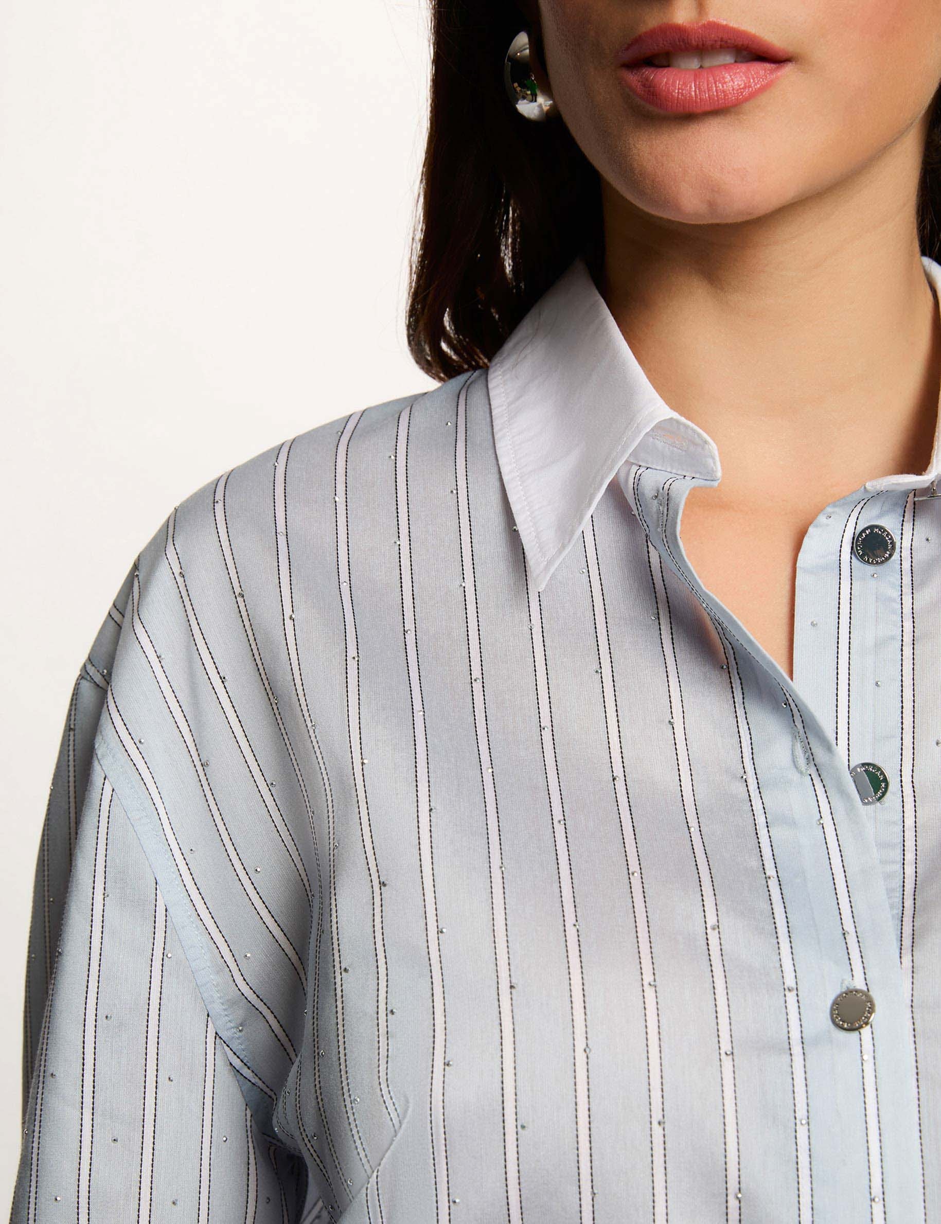 Chemise oversize ray&eacute;e multicolore femme