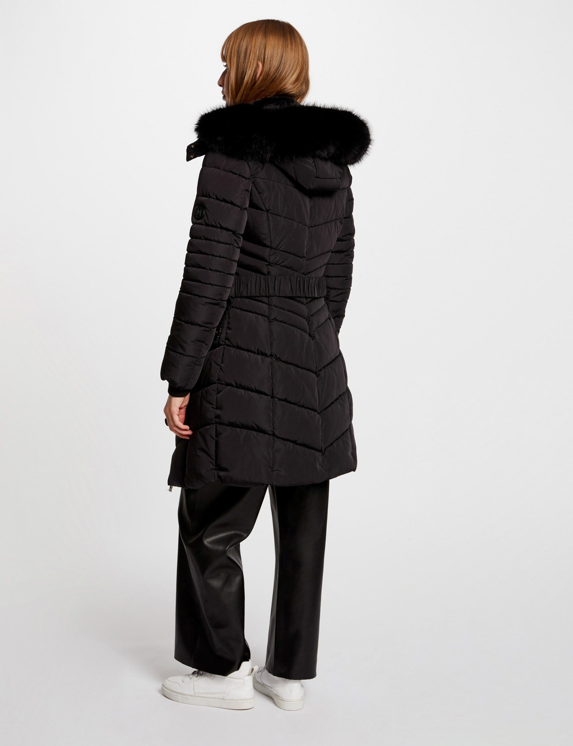 doudoune longue a capuche noir femme Doudoune longue à capuche noir femme
