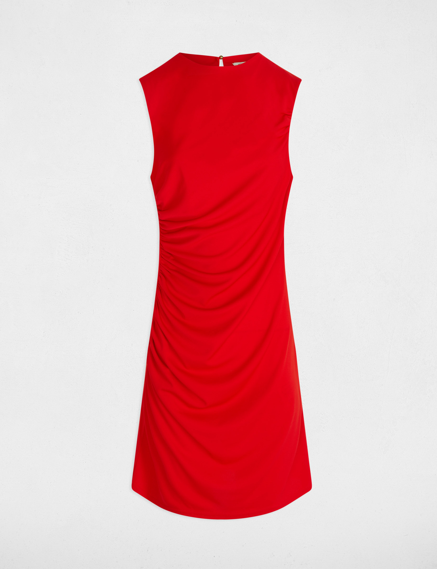 kurzes eng anliegendes drapiertes kleid rot damen Kurzes, eng anliegendes drapiertes Kleid rot damen