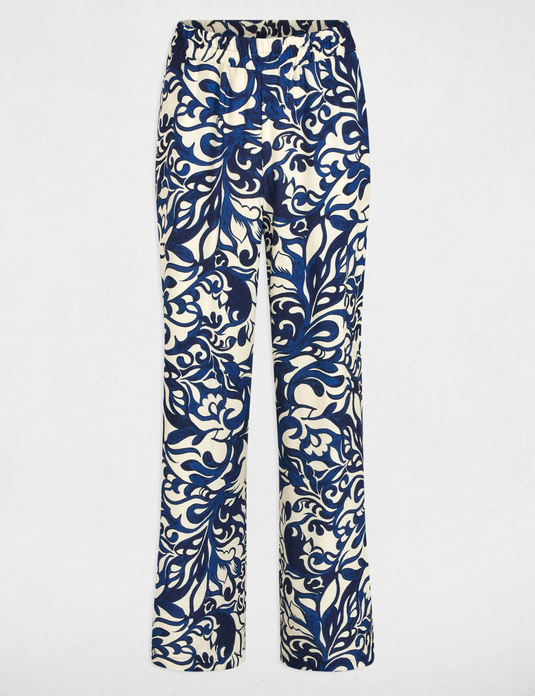 Gerade Hose mit Muster mehrfarbig damen
