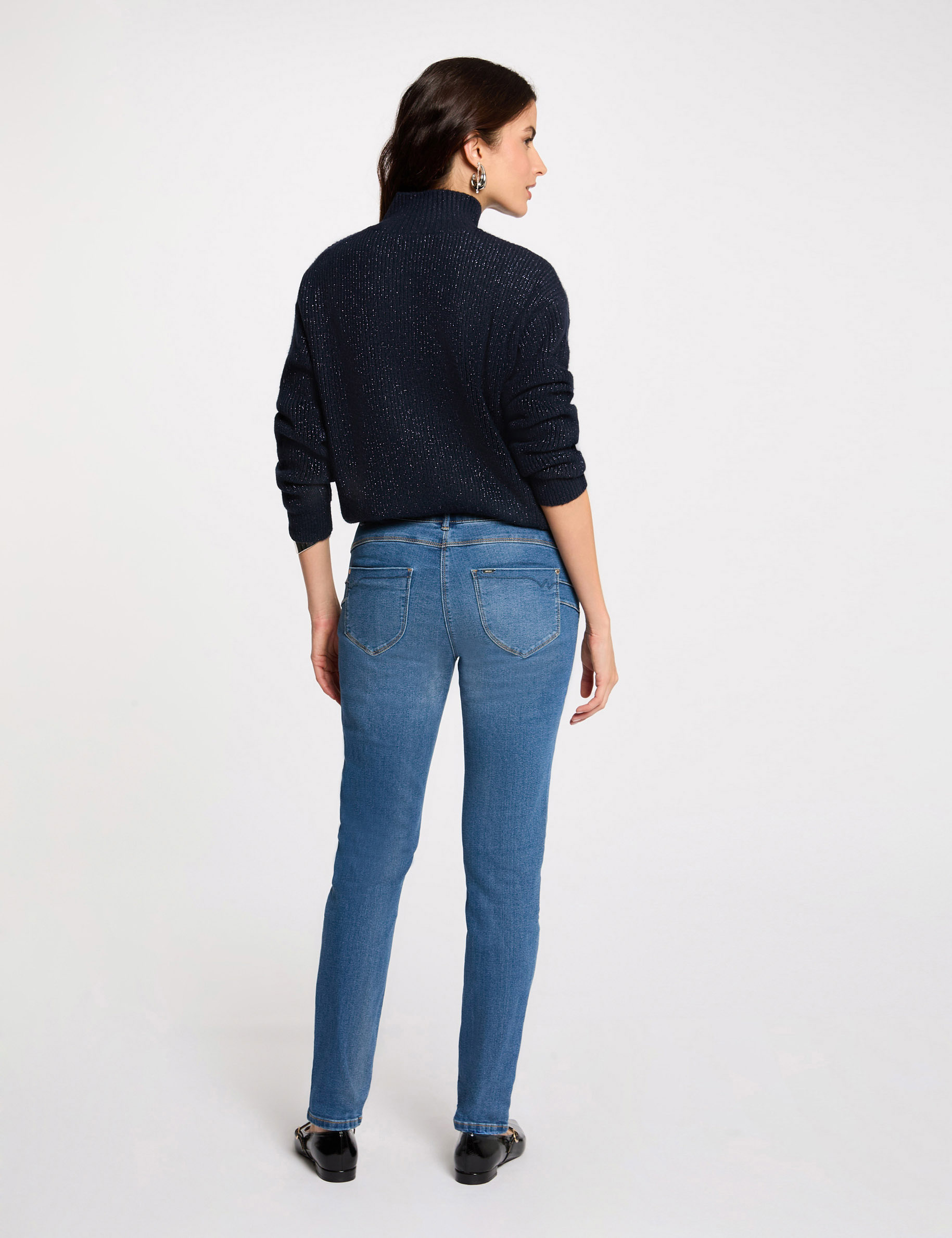 jeans slim taille standard denim stone femme Jeans slim taille standard denim stone femme