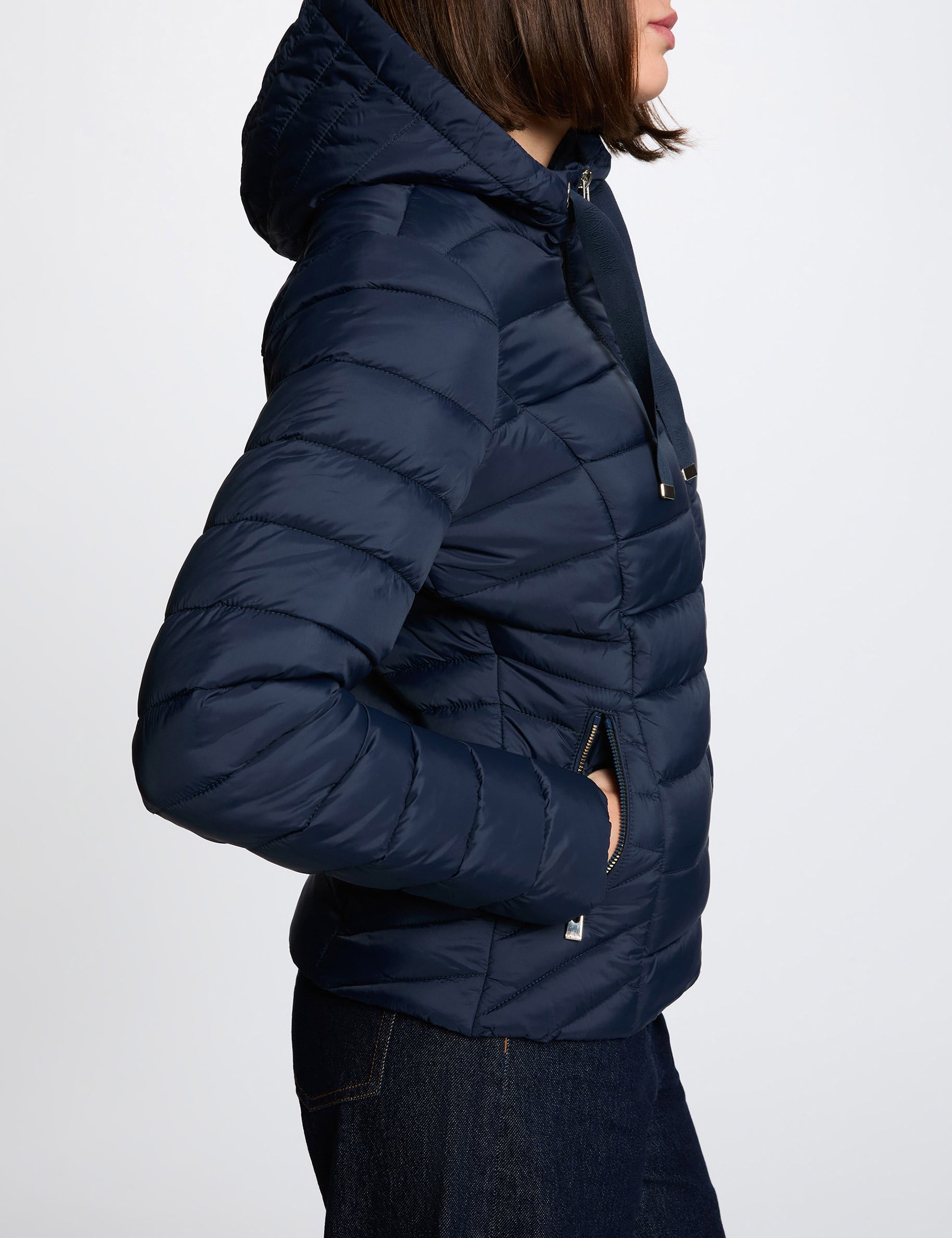 Steppjacke mit Stehkragen marineblau damen