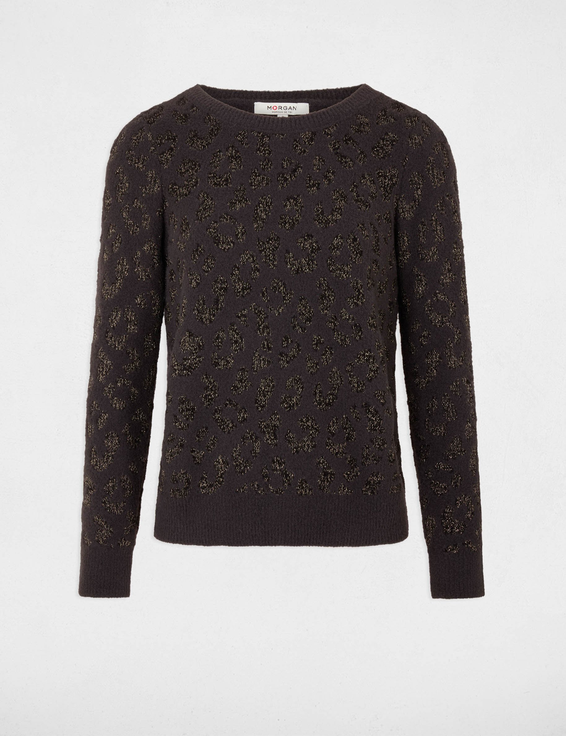 Pullover mit Rundhalsausschnitt anthrazitgrau damen