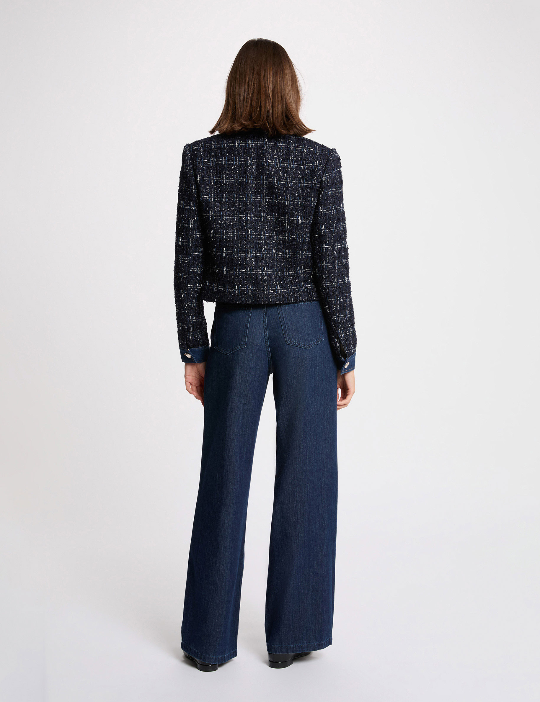 Veste courte ajust&eacute;e multicolore femme