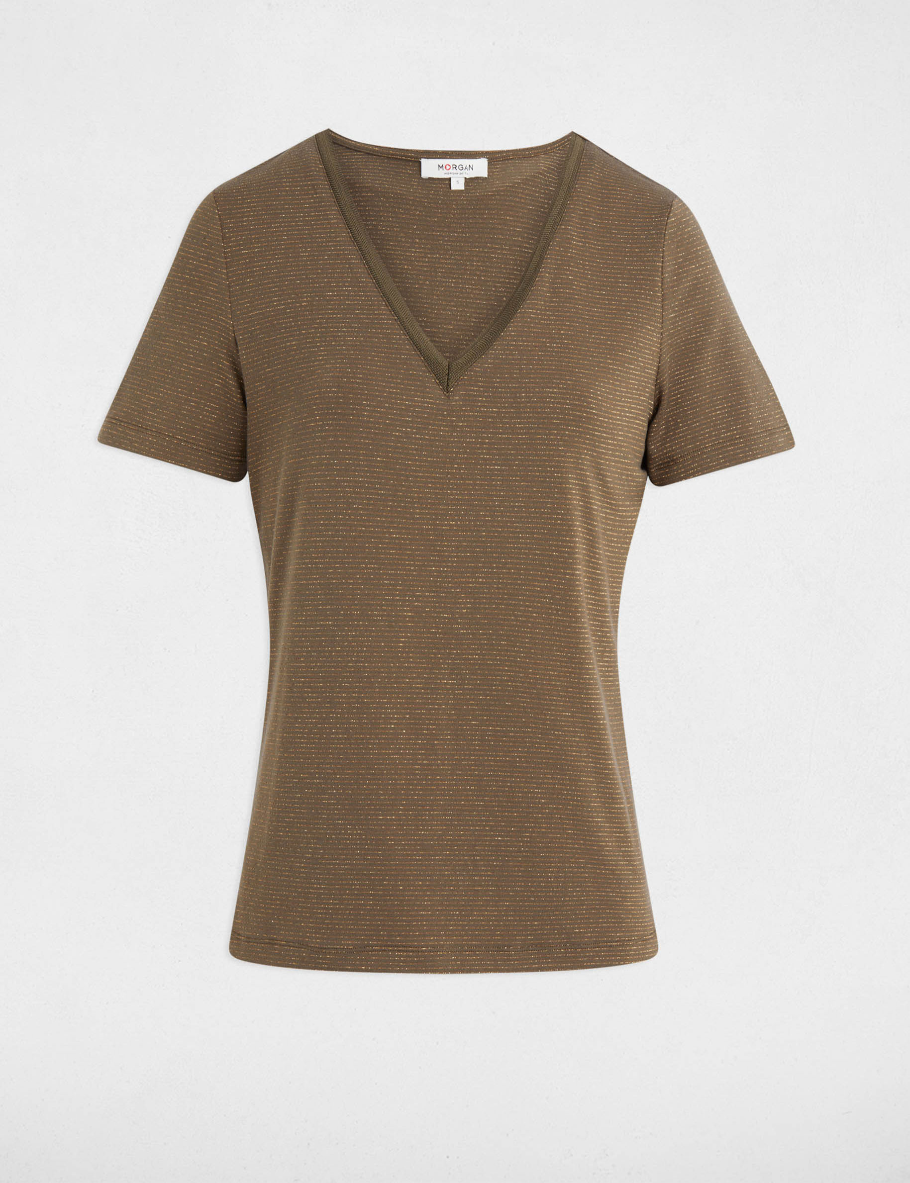 t shirt manches courtes vert kaki femme T-shirt manches courtes vert kaki femme