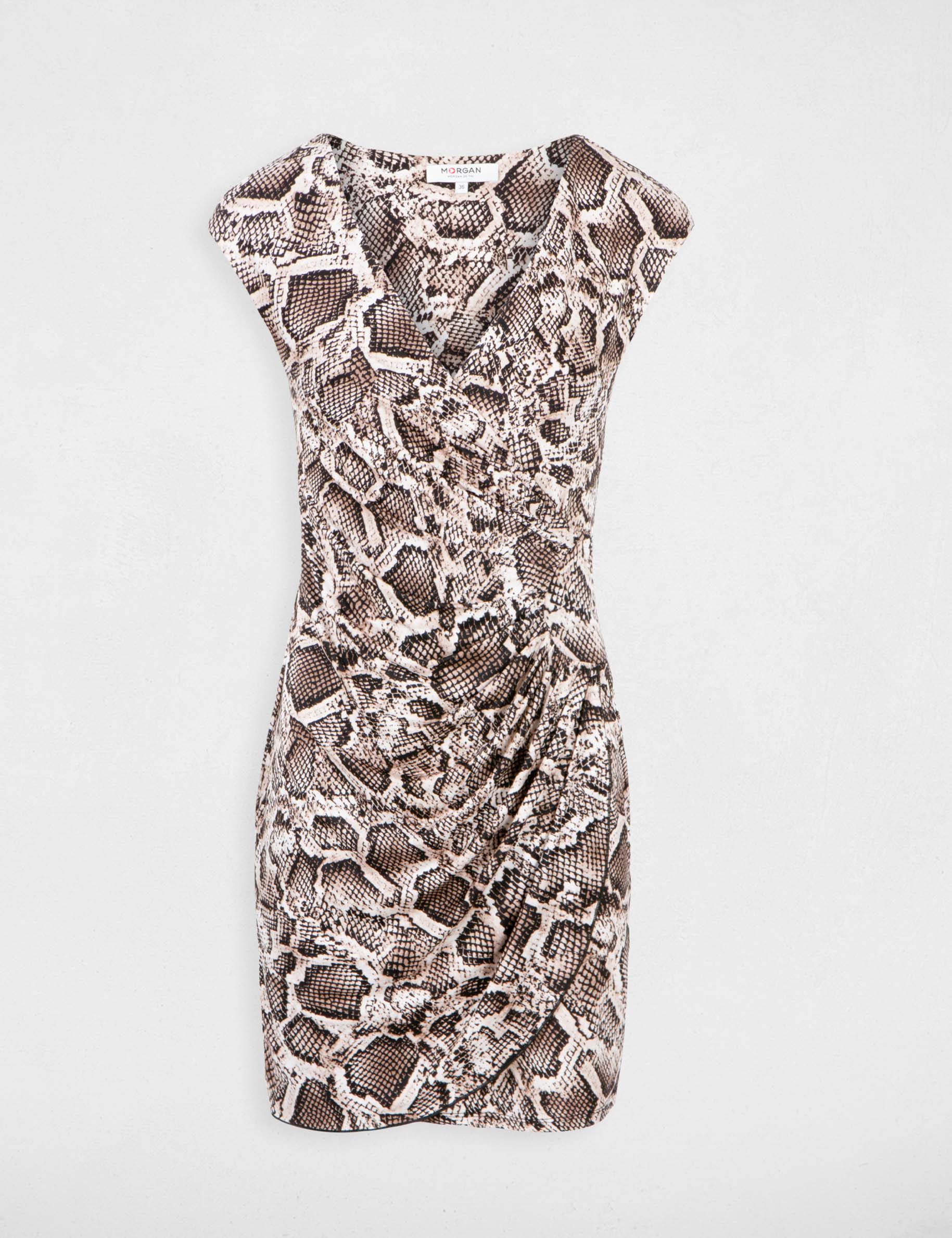 Robe ajustée imprimé python multico femme Robe ajustée imprimé python multico femme