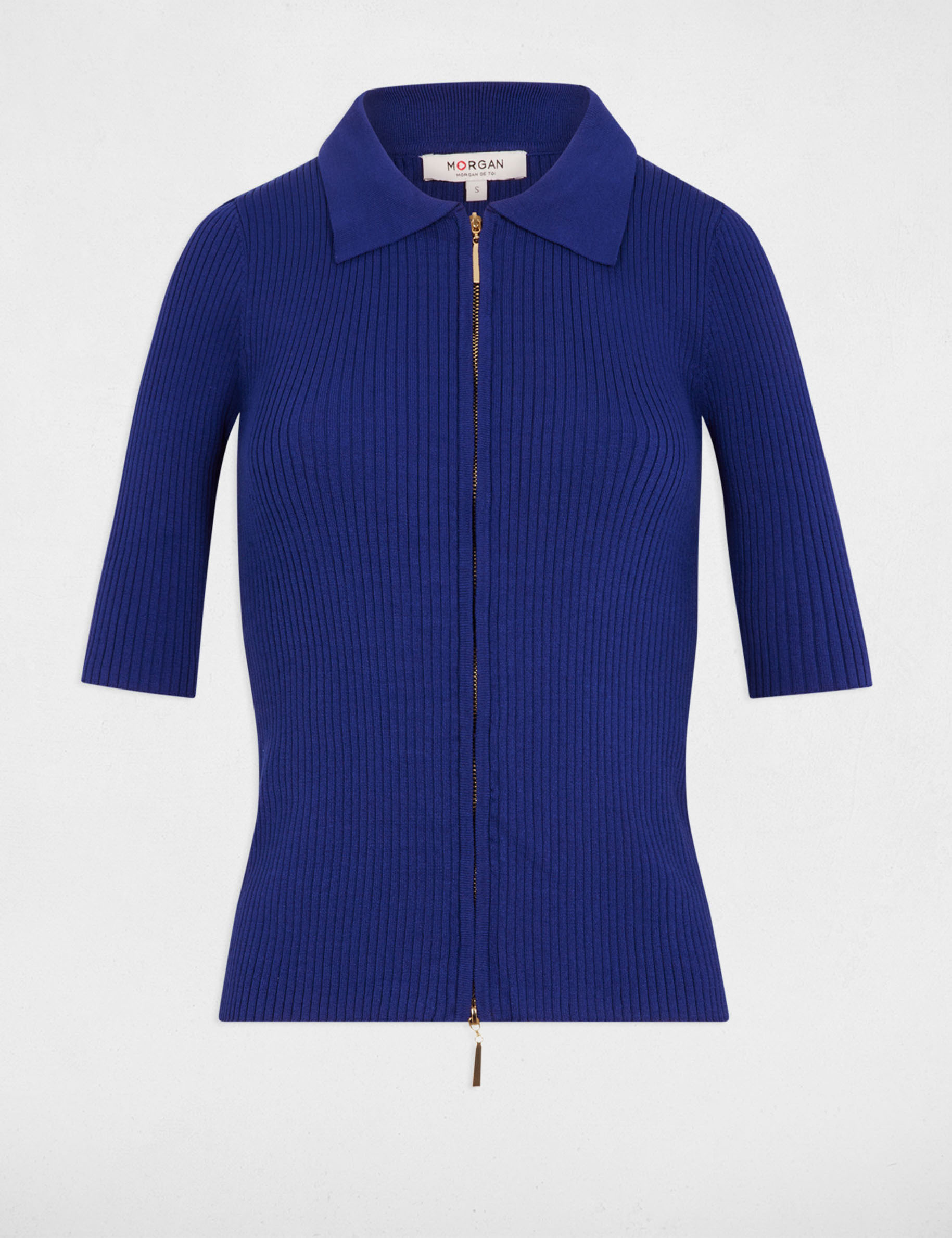 strickjacke mit 34 armeln petrobleu damen Strickjacke mit 3/4-Ärmeln petrobleu damen