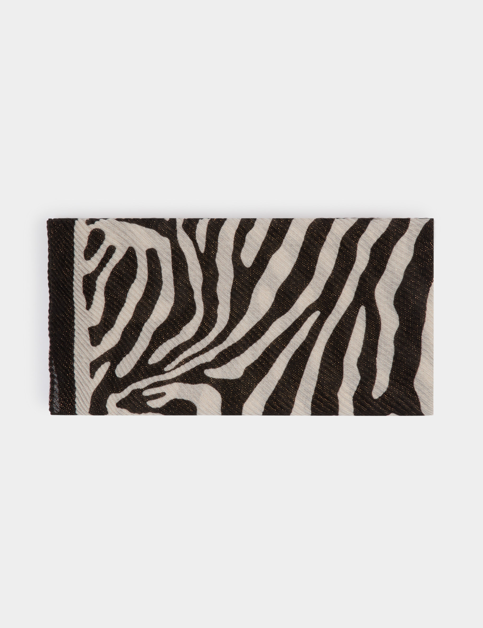 plissierter schal mit muster elfenbein damen Plissierter Schal mit Muster elfenbein damen