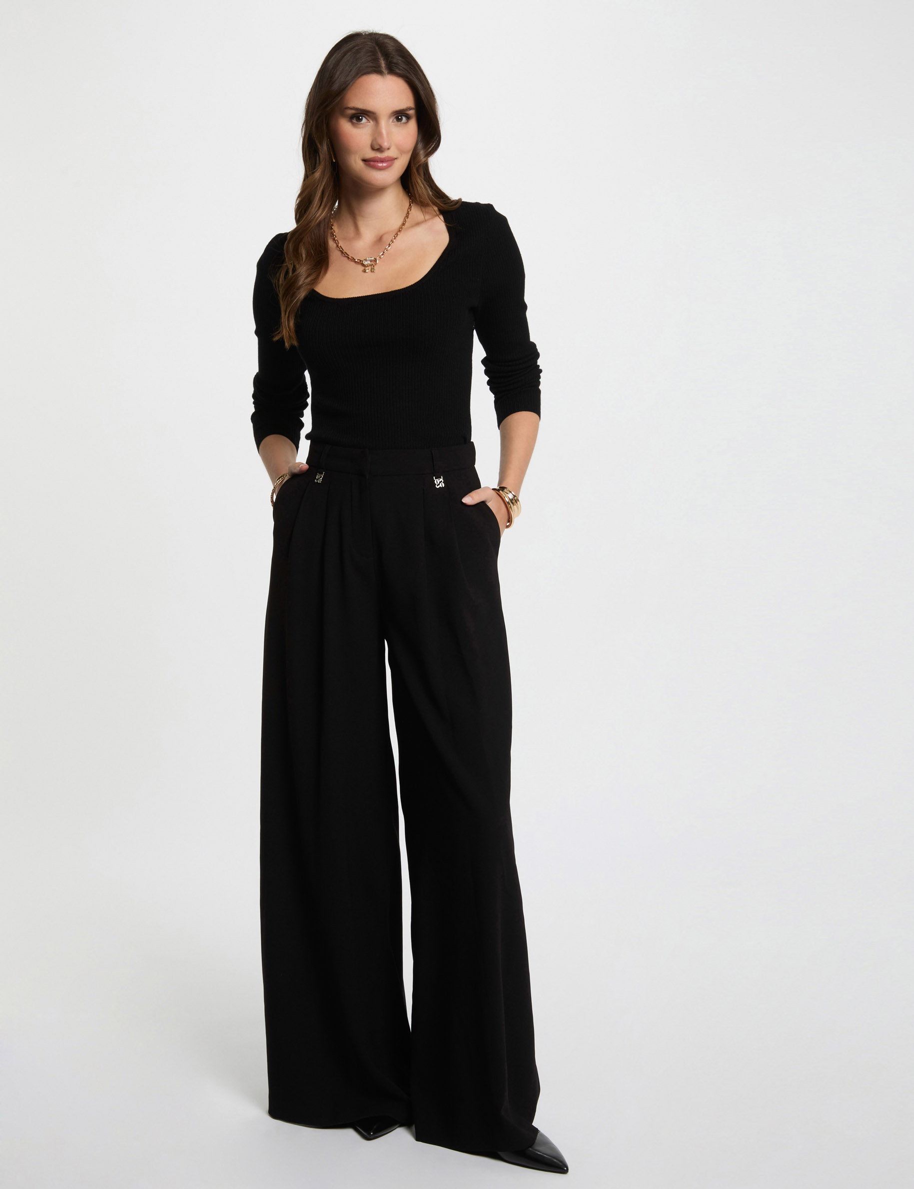 pull manches longues noir femme Pull manches longues noir femme