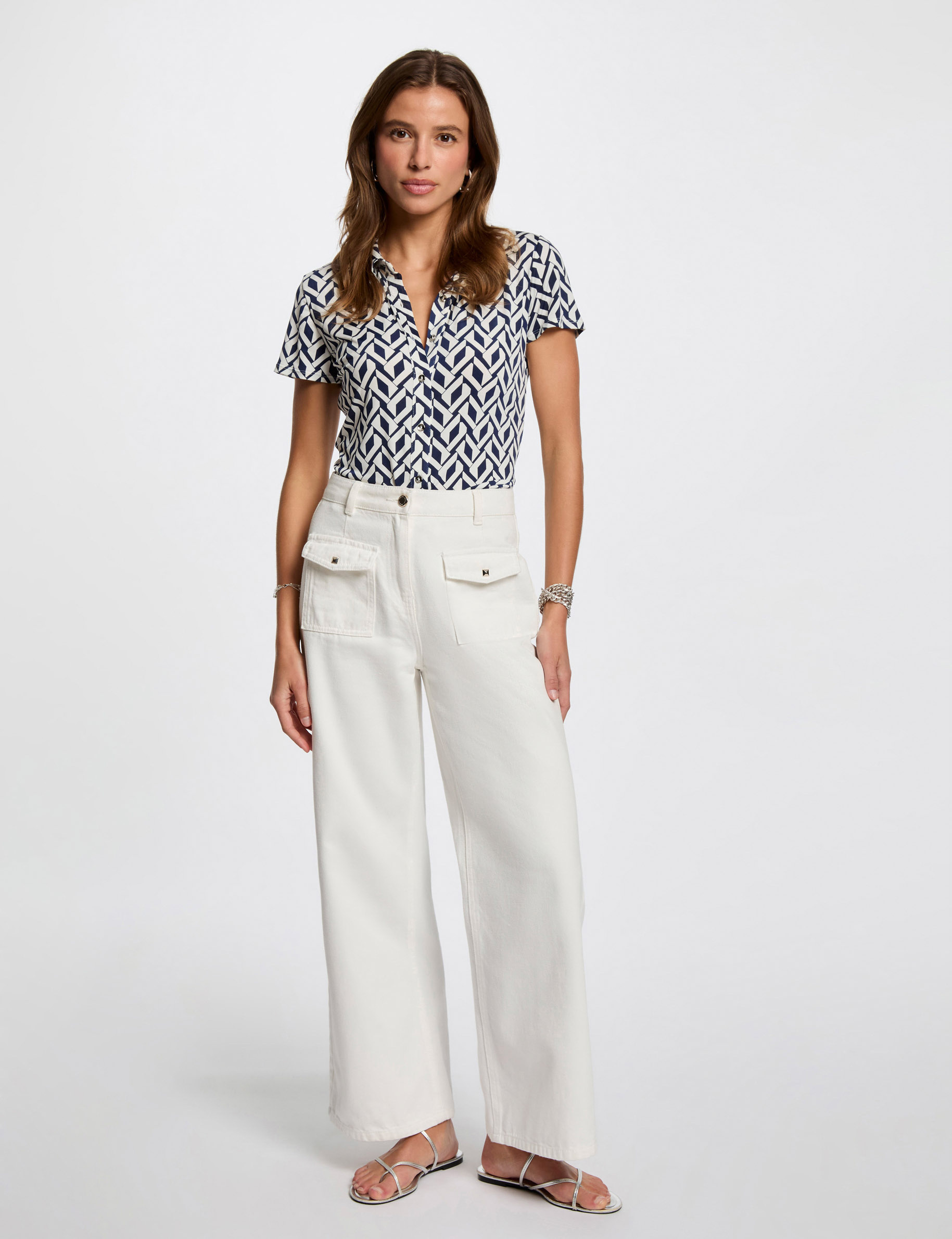 t shirt manches courtes blanc femme T-shirt manches courtes blanc femme
