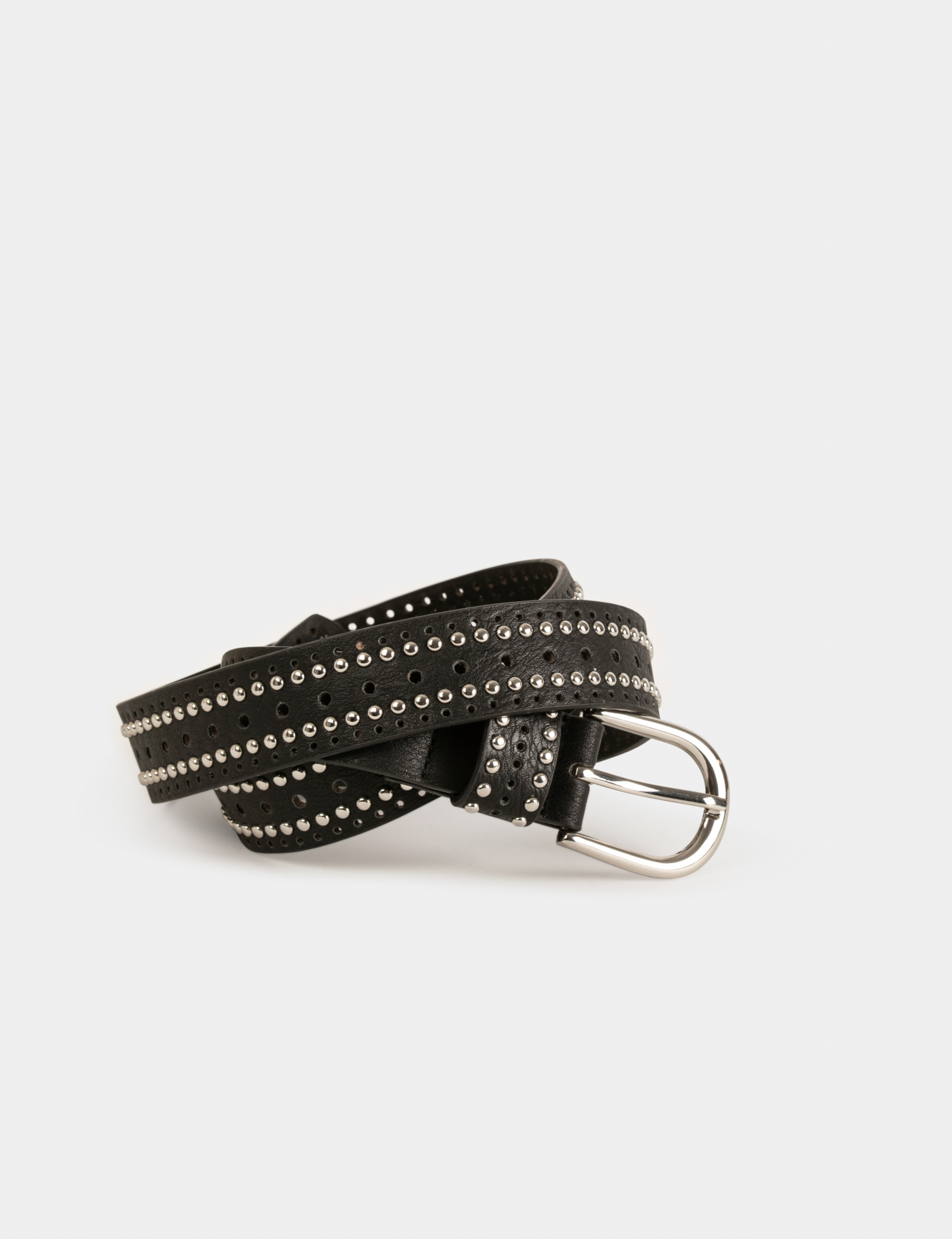 gurtel mit nieten und perforationen schwarz damen Gürtel mit Nieten und Perforationen schwarz damen